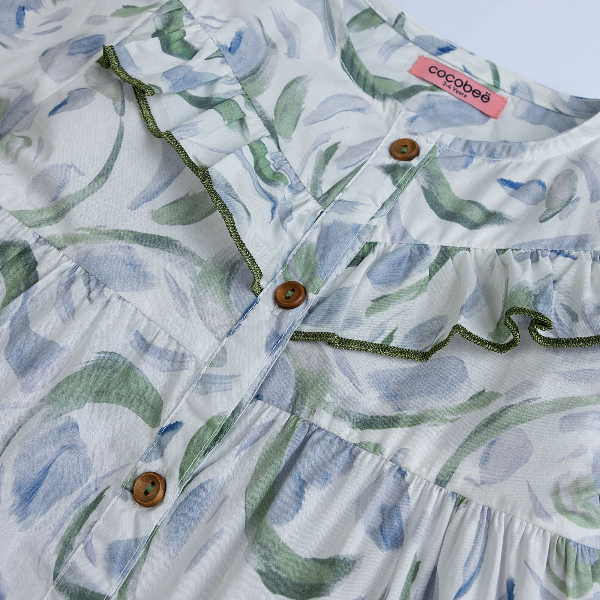 Printed Frill Tiered Top - Image 3