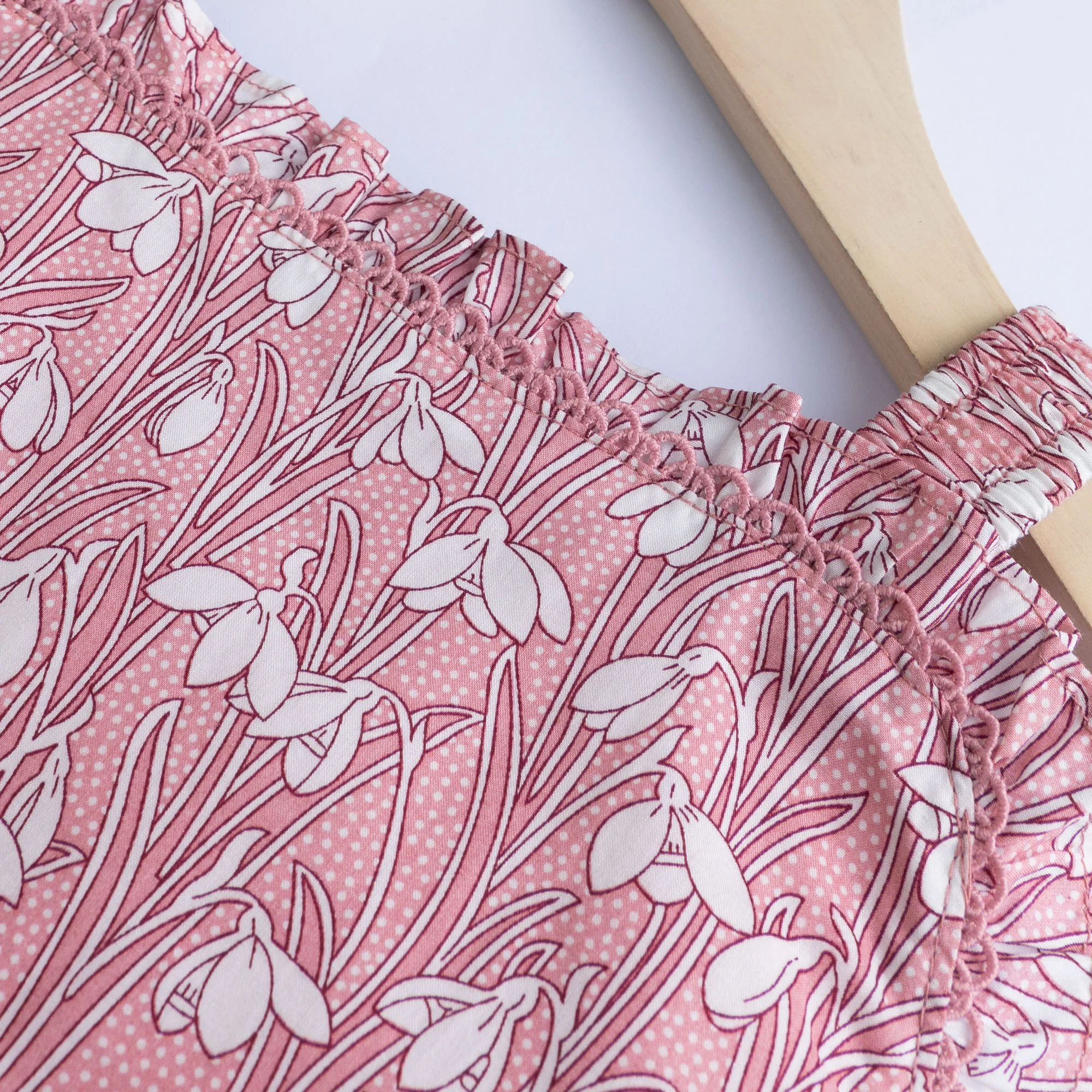Frilly Pink Printed Top - Image 3