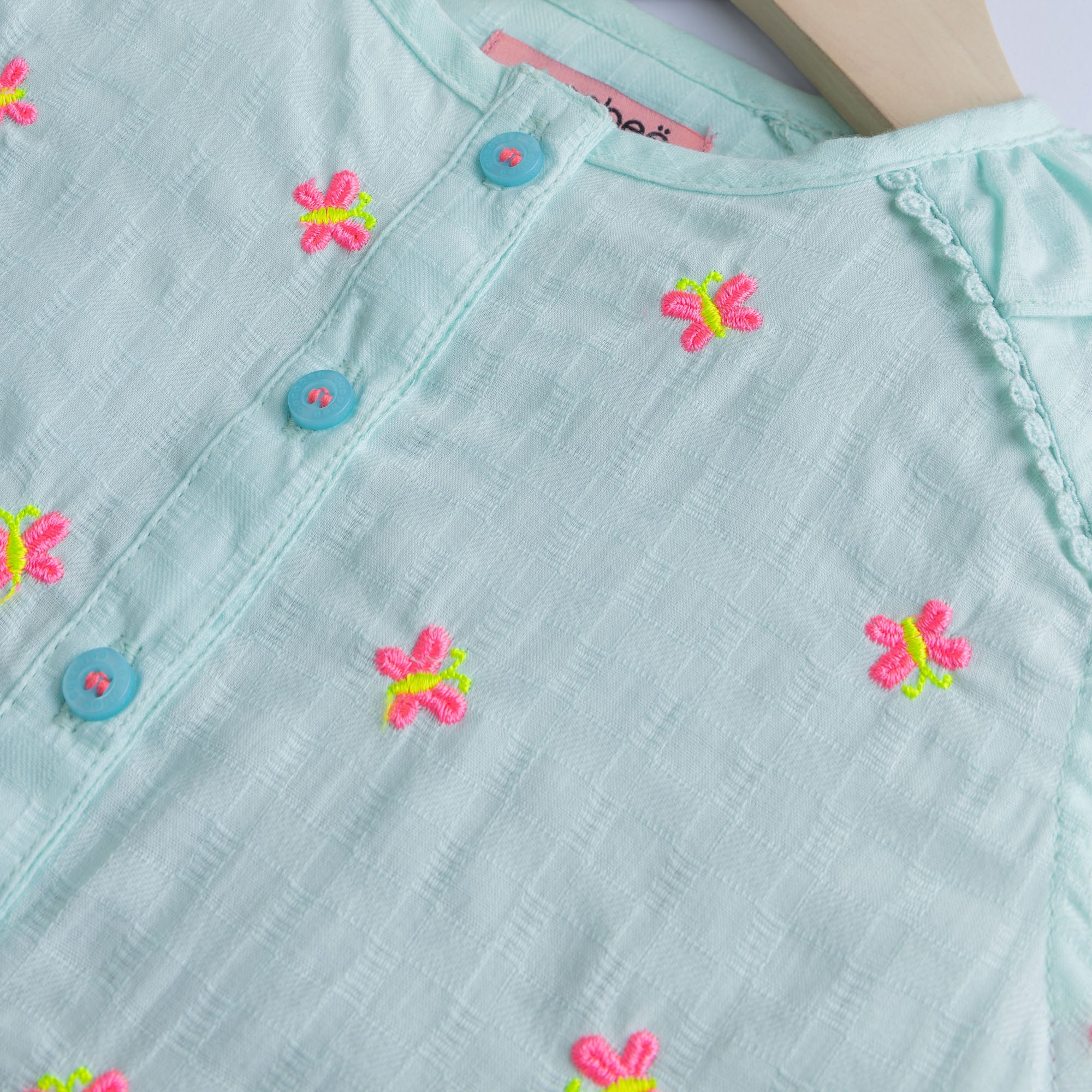 Mint Embroidered Top - Image 2