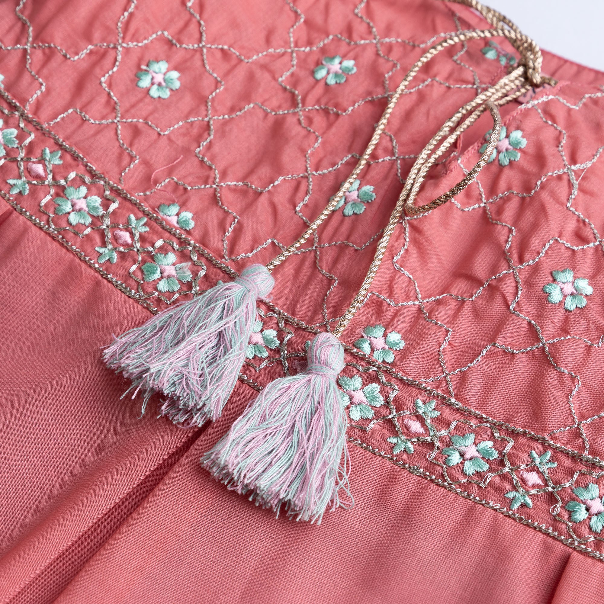 Pink Flared Embroidered Top - Image 2