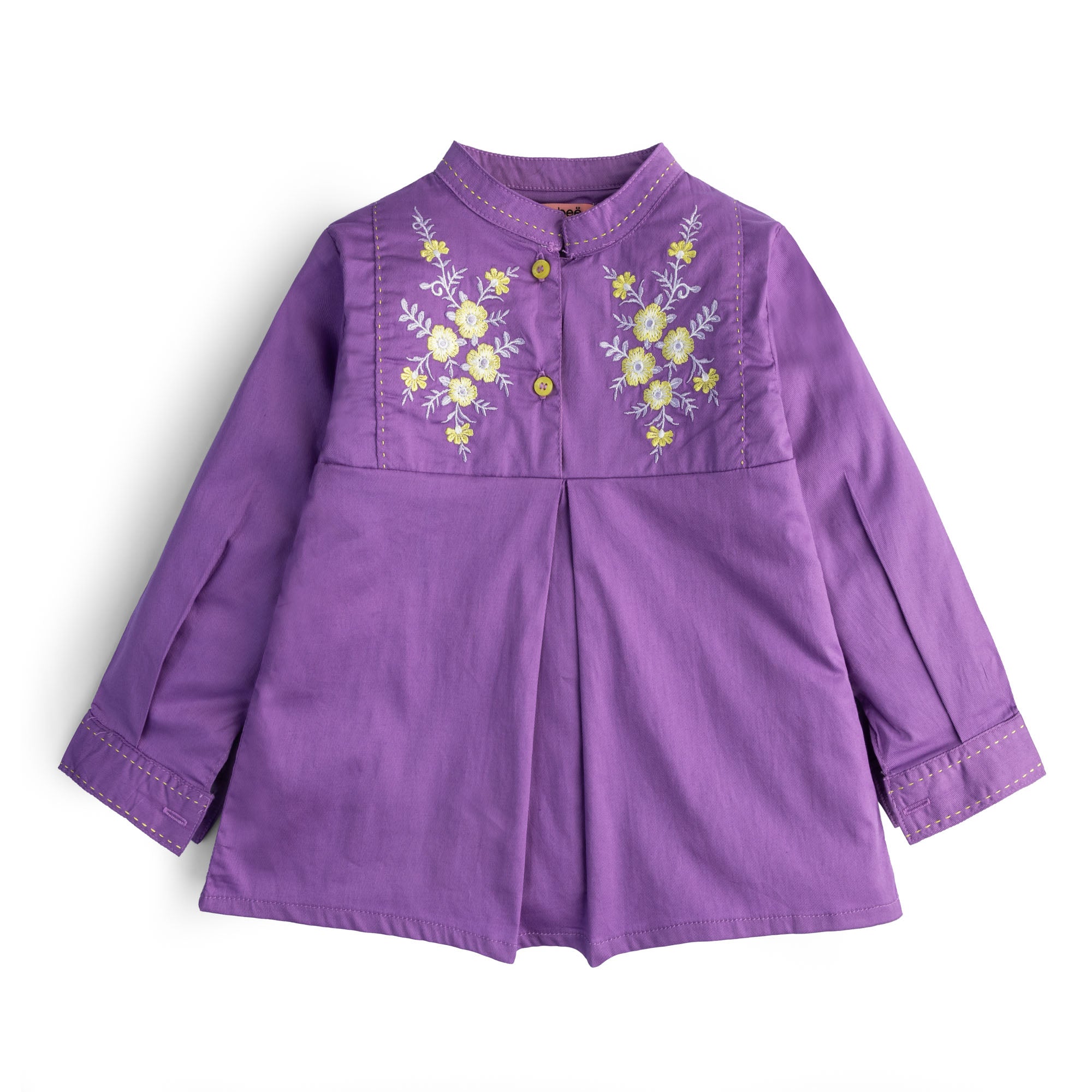 Purplish Embroidered Top