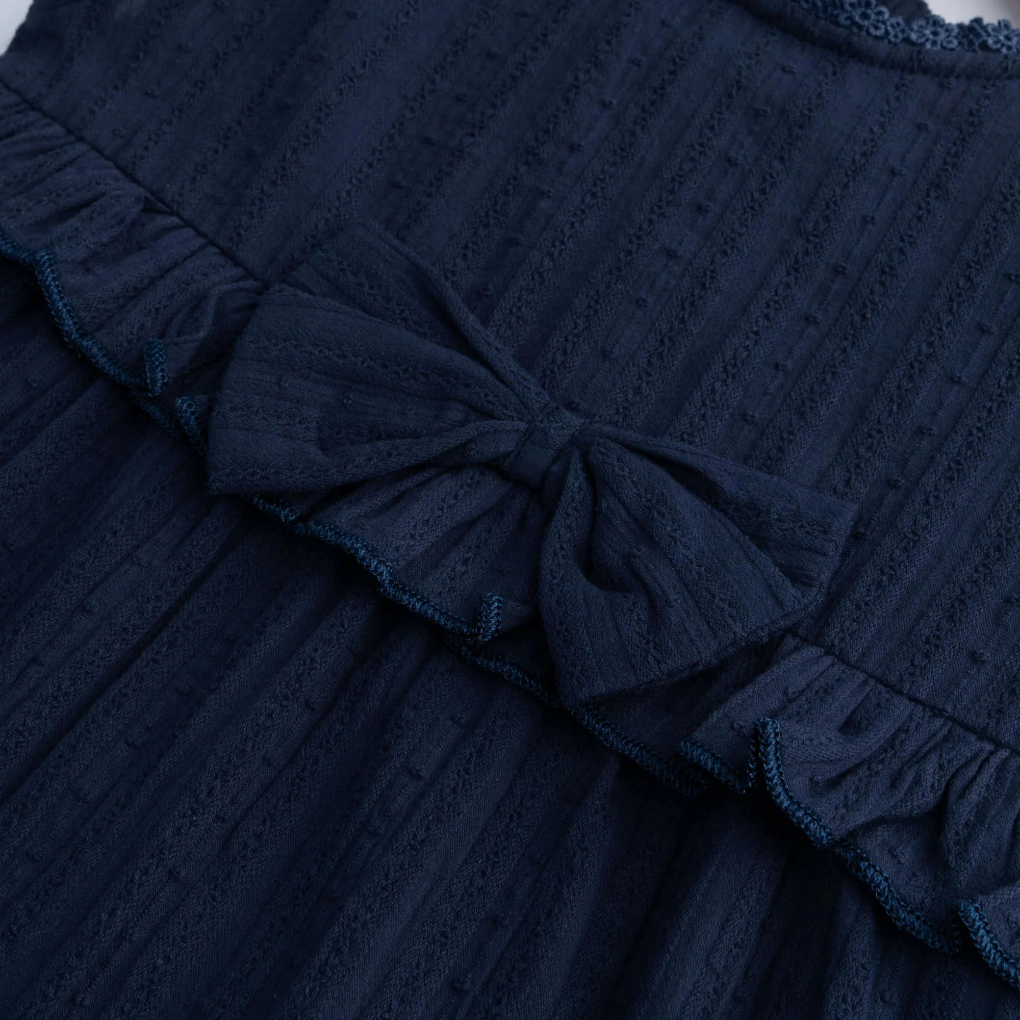 Navy Blue Weaving Top - Image 3