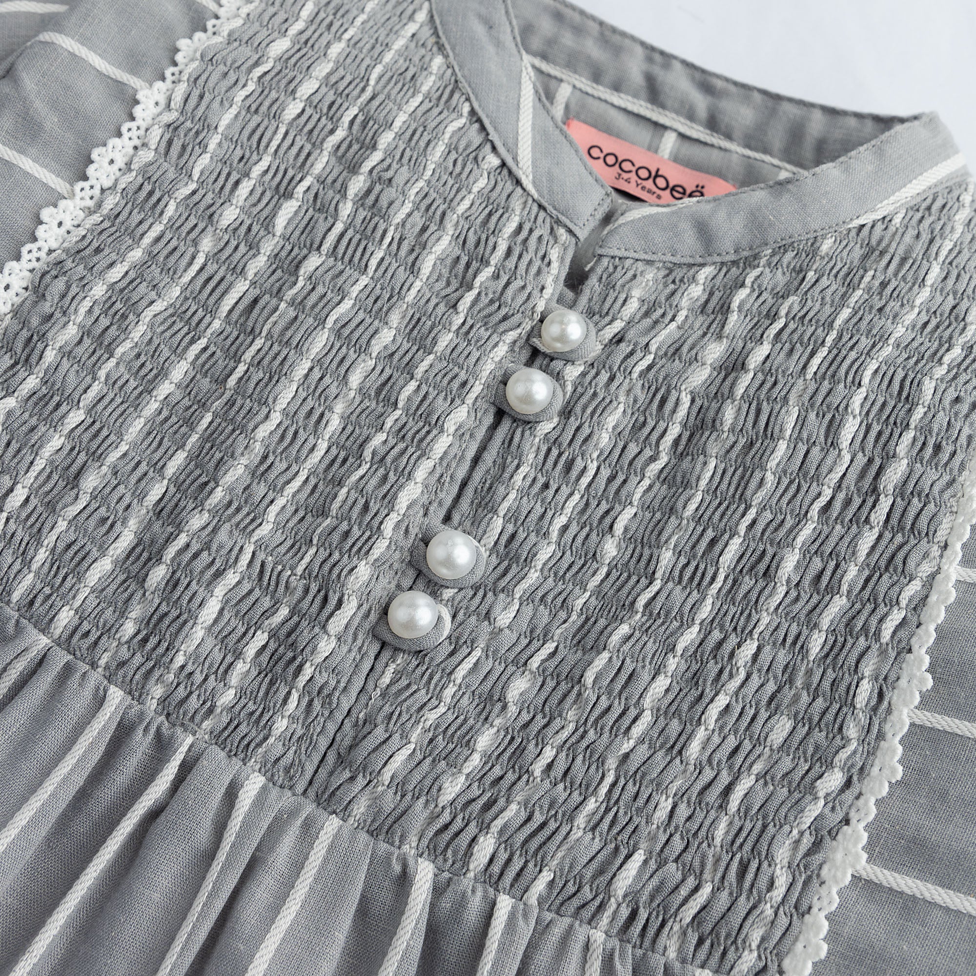 Grey Smocked Top - Image 2