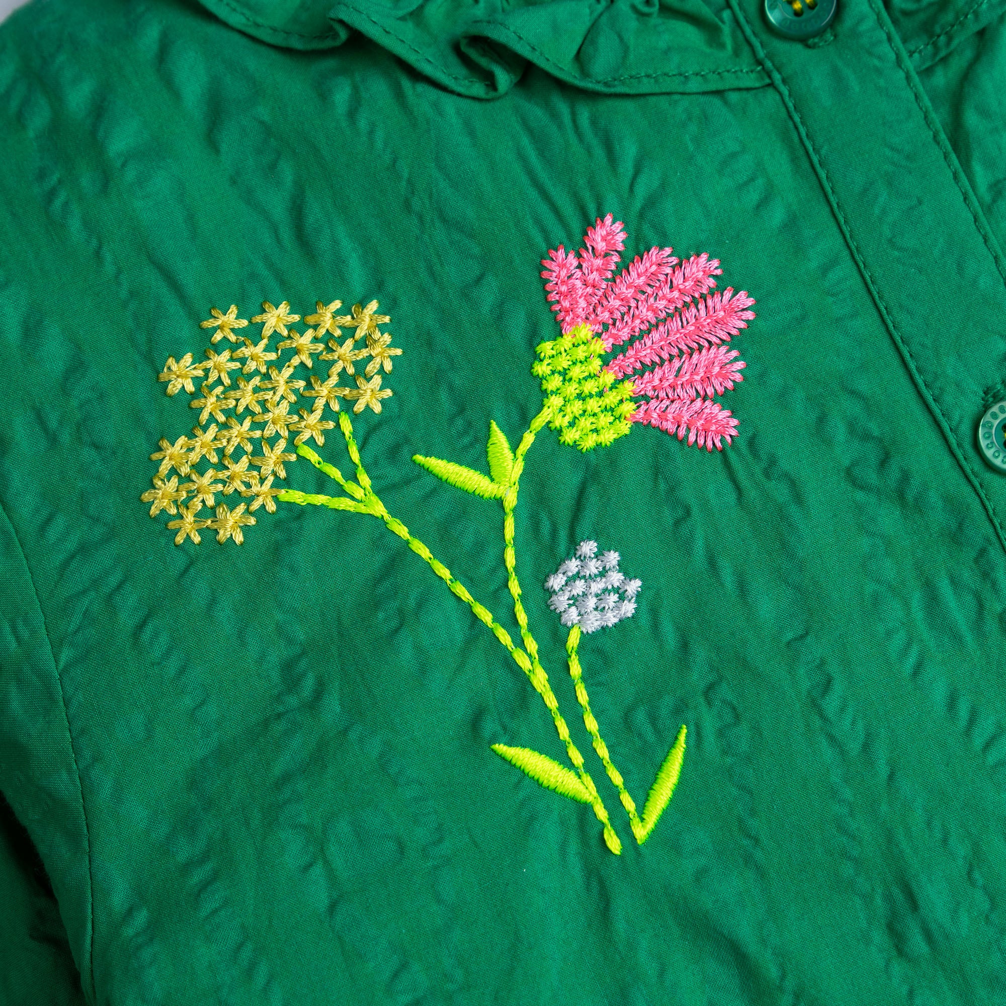 Emerald Green Embroidered Top - Image 2
