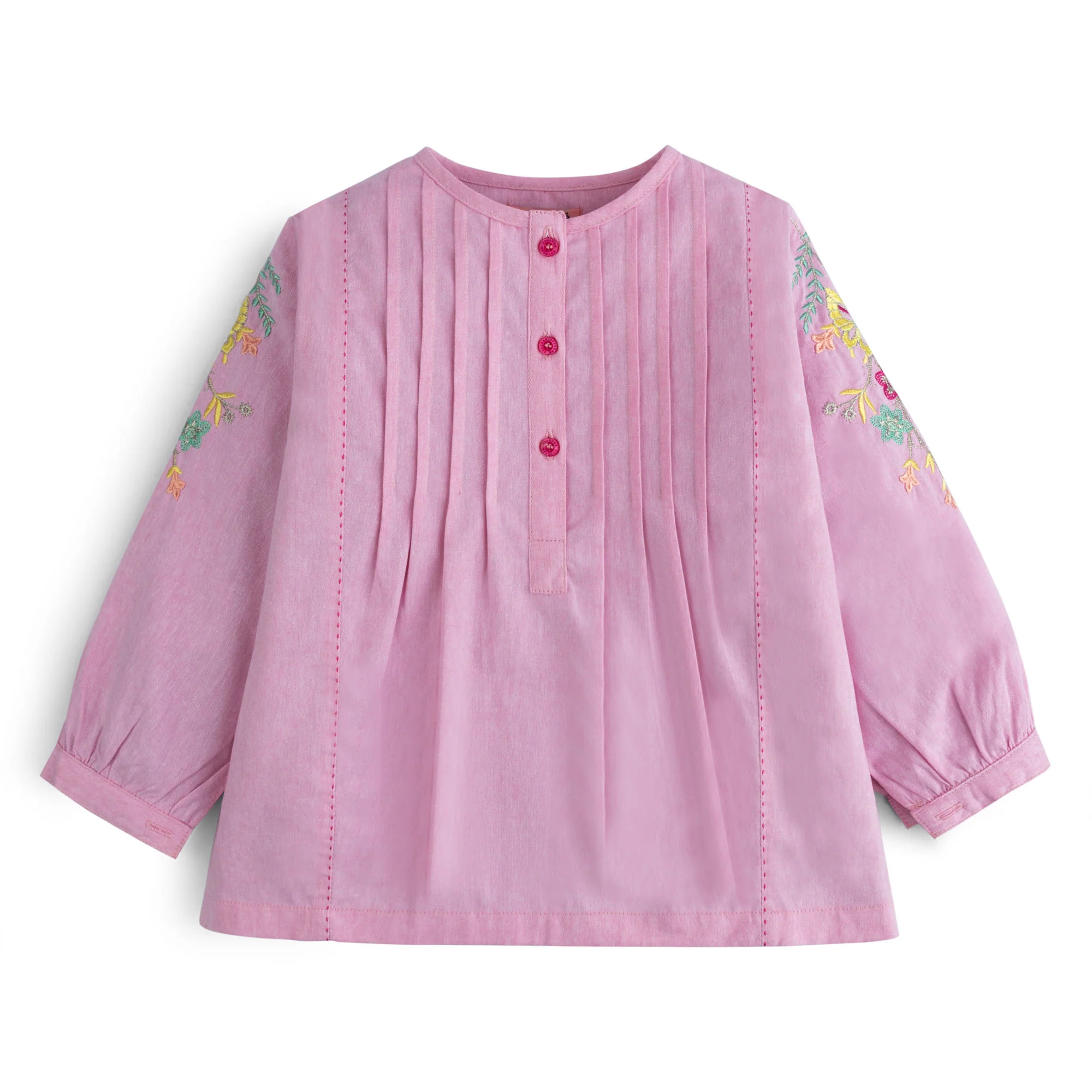 Pink Petal Embroidered Top