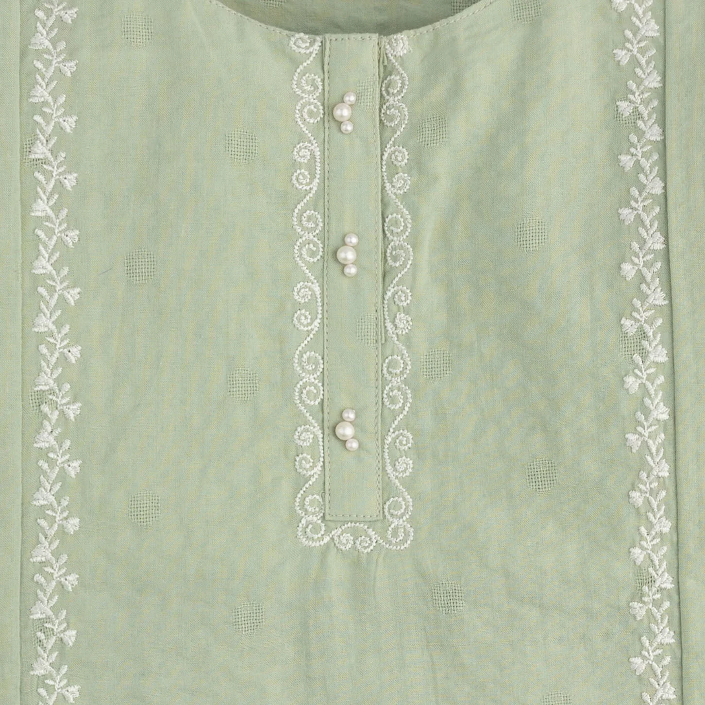 Sage Green Embroidered Top - Image 2