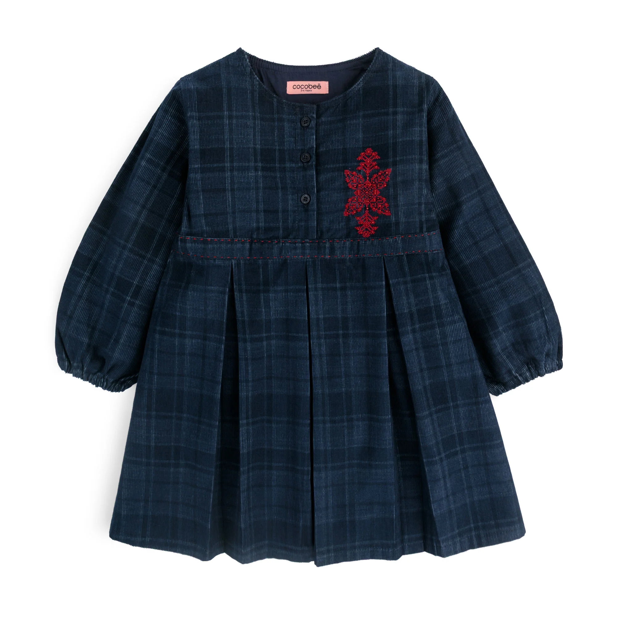 Blue Tartan Bloom Dress