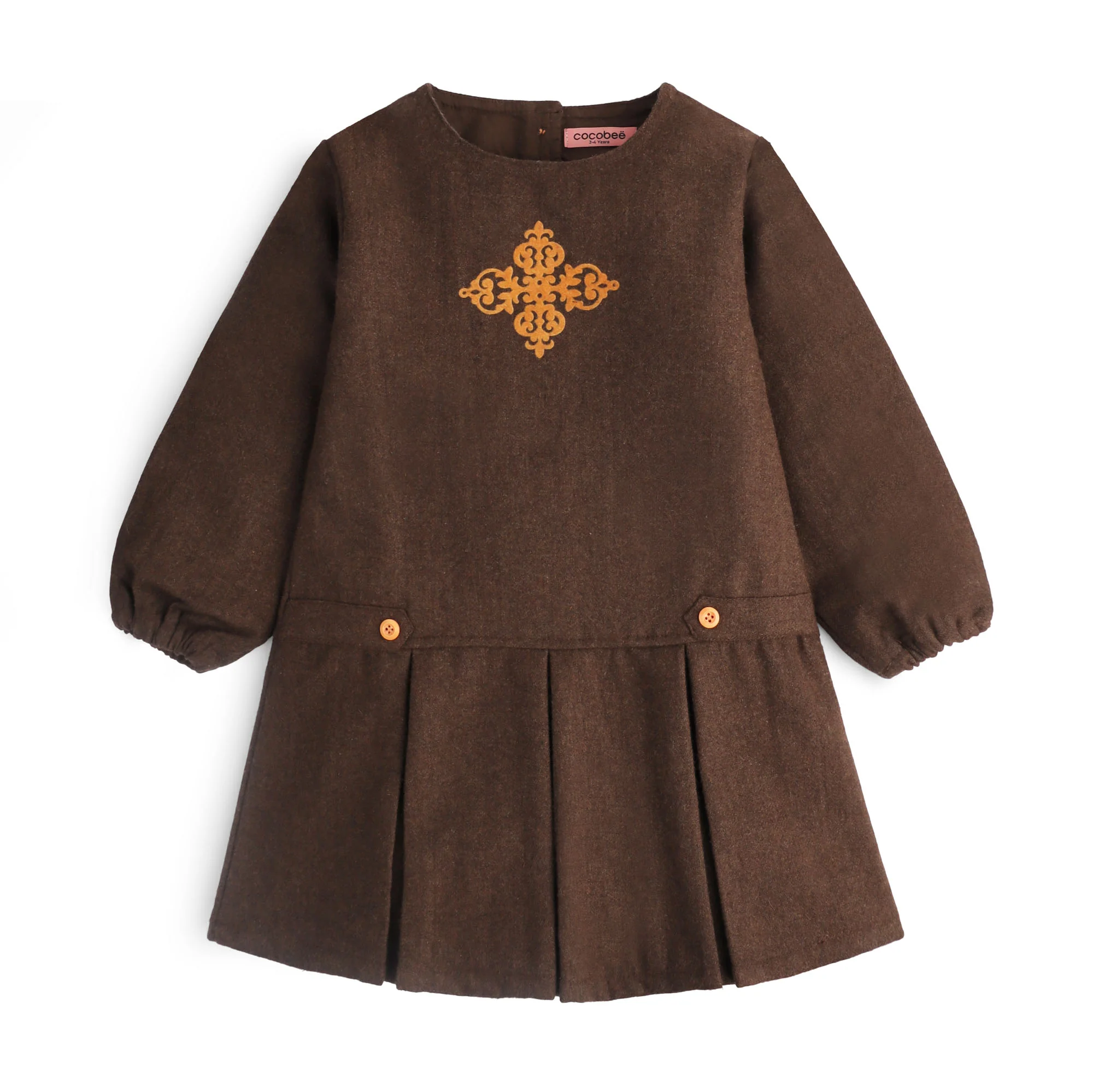 Deep Brown Pleated Top
