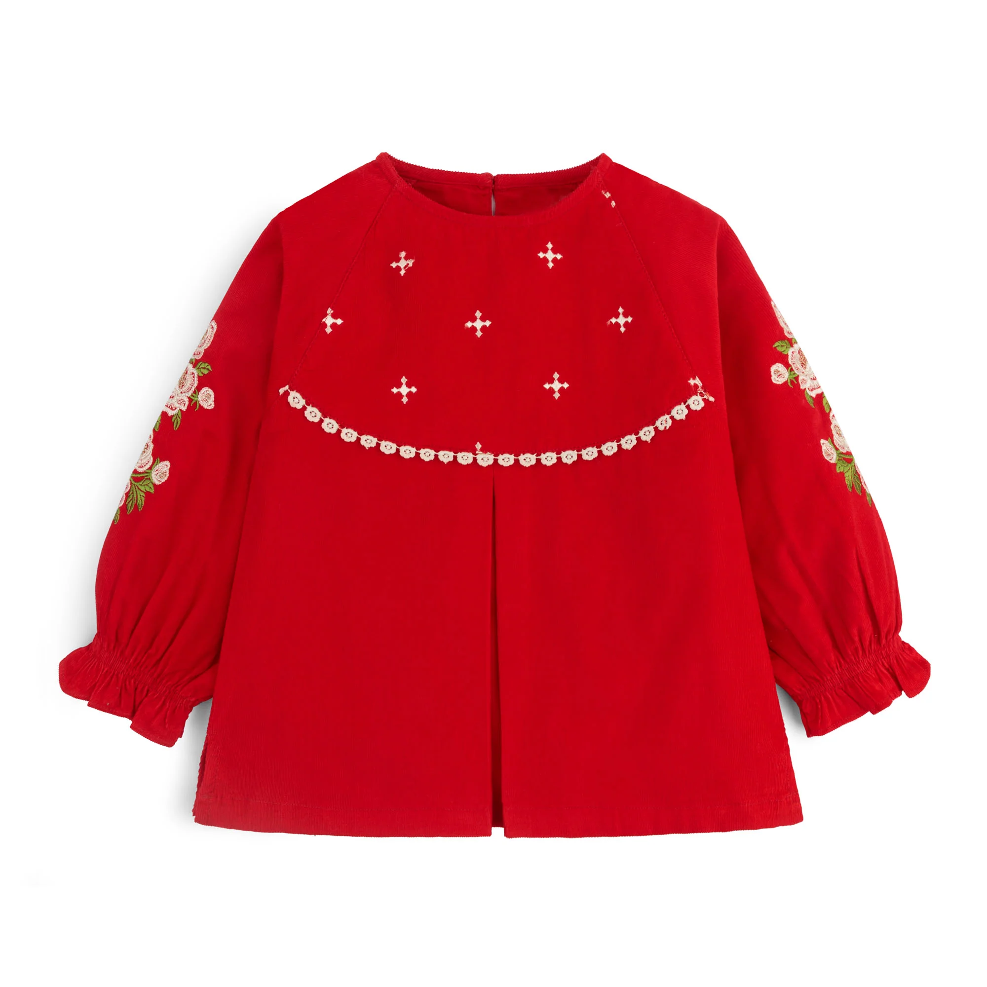 Red Grace Embroidered Top