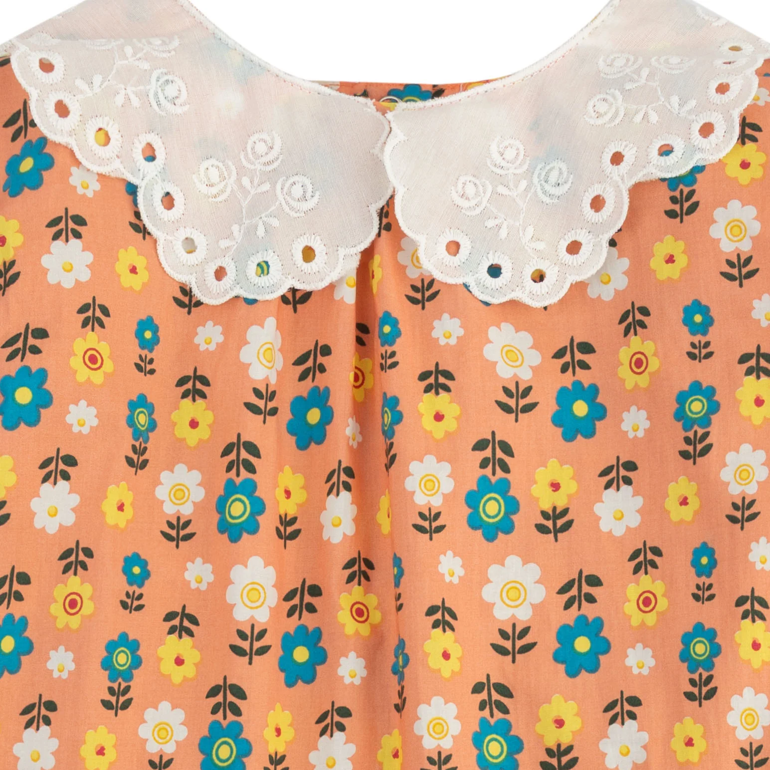 Peach Peter Pan Collar Top - Image 2
