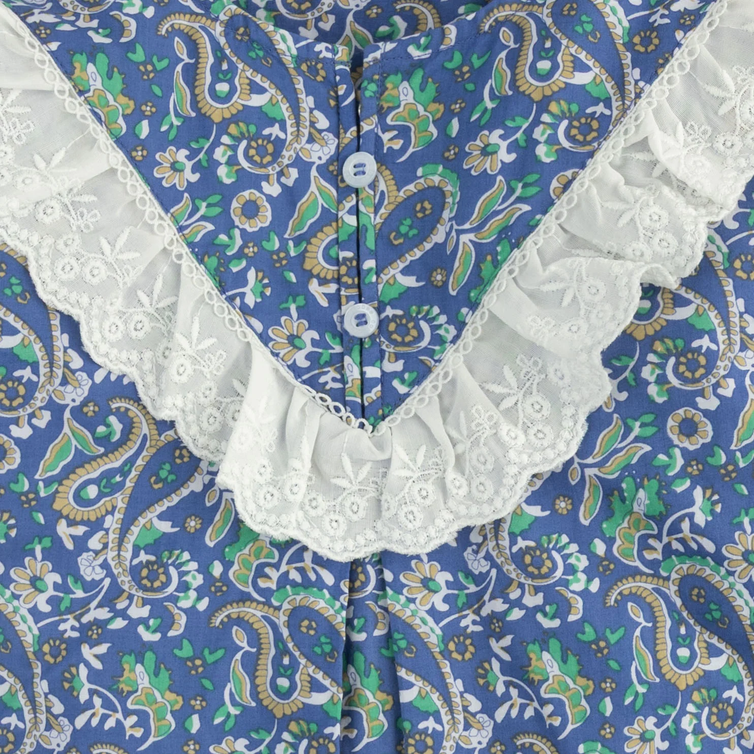 Blue Paisley Pleat Top - Image 2