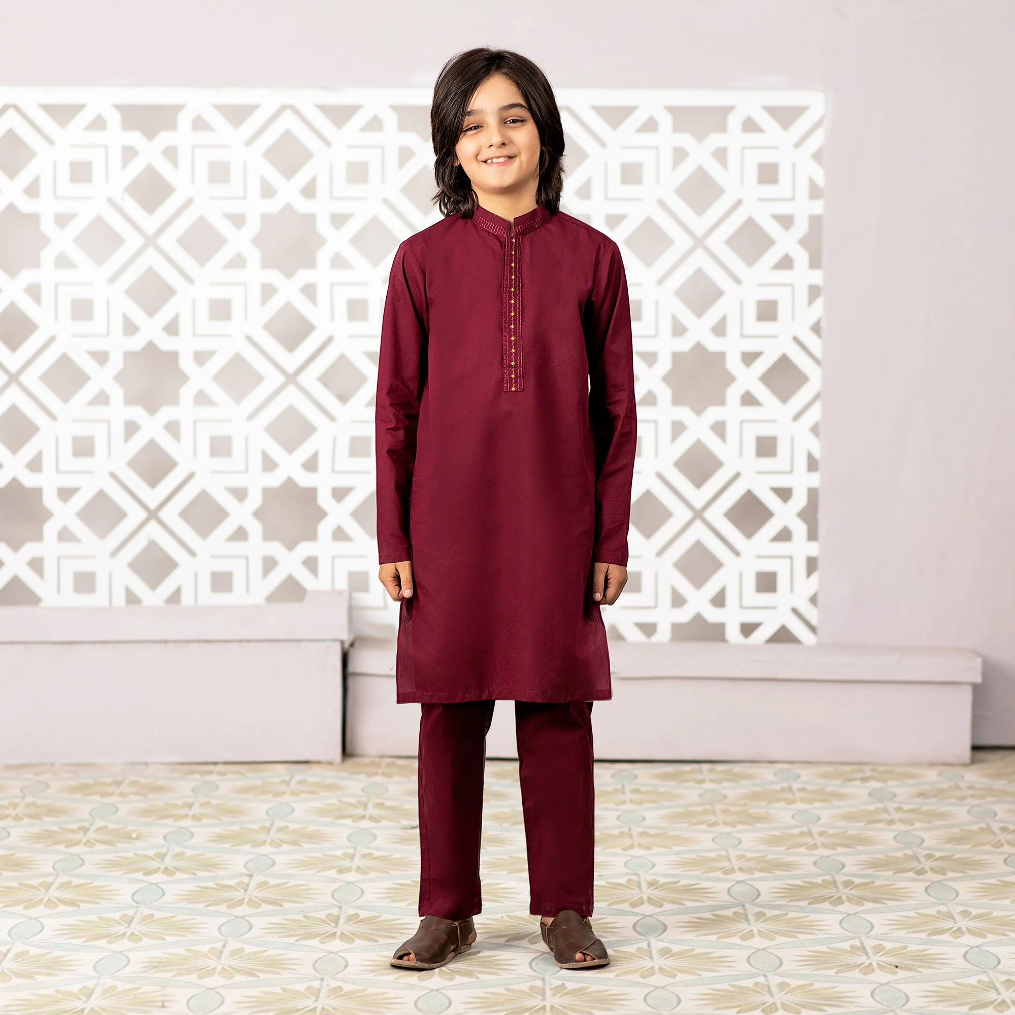 Cherry Red Kurta Pajama