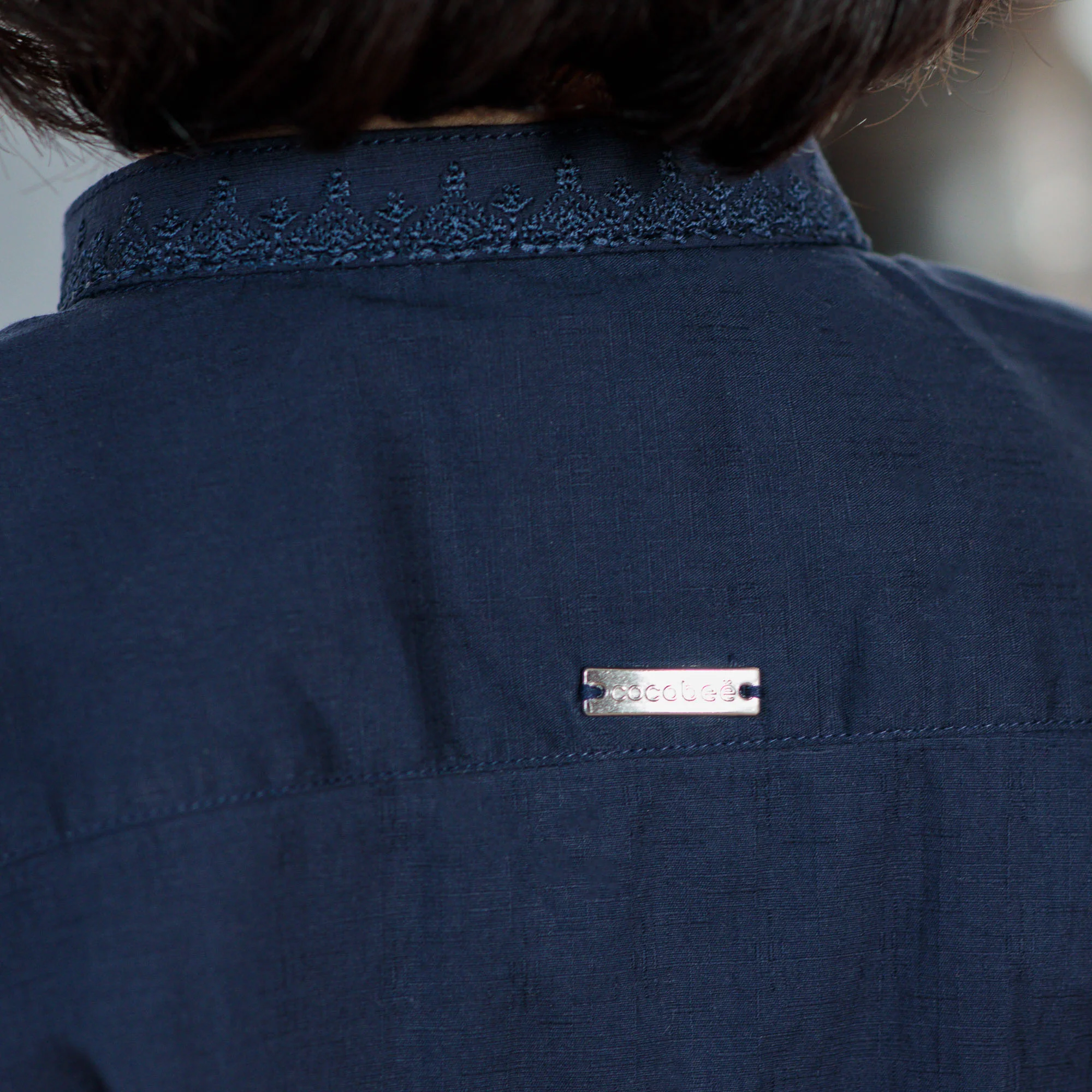 Navy Blue Embroidered Kurta Suit - Image 4