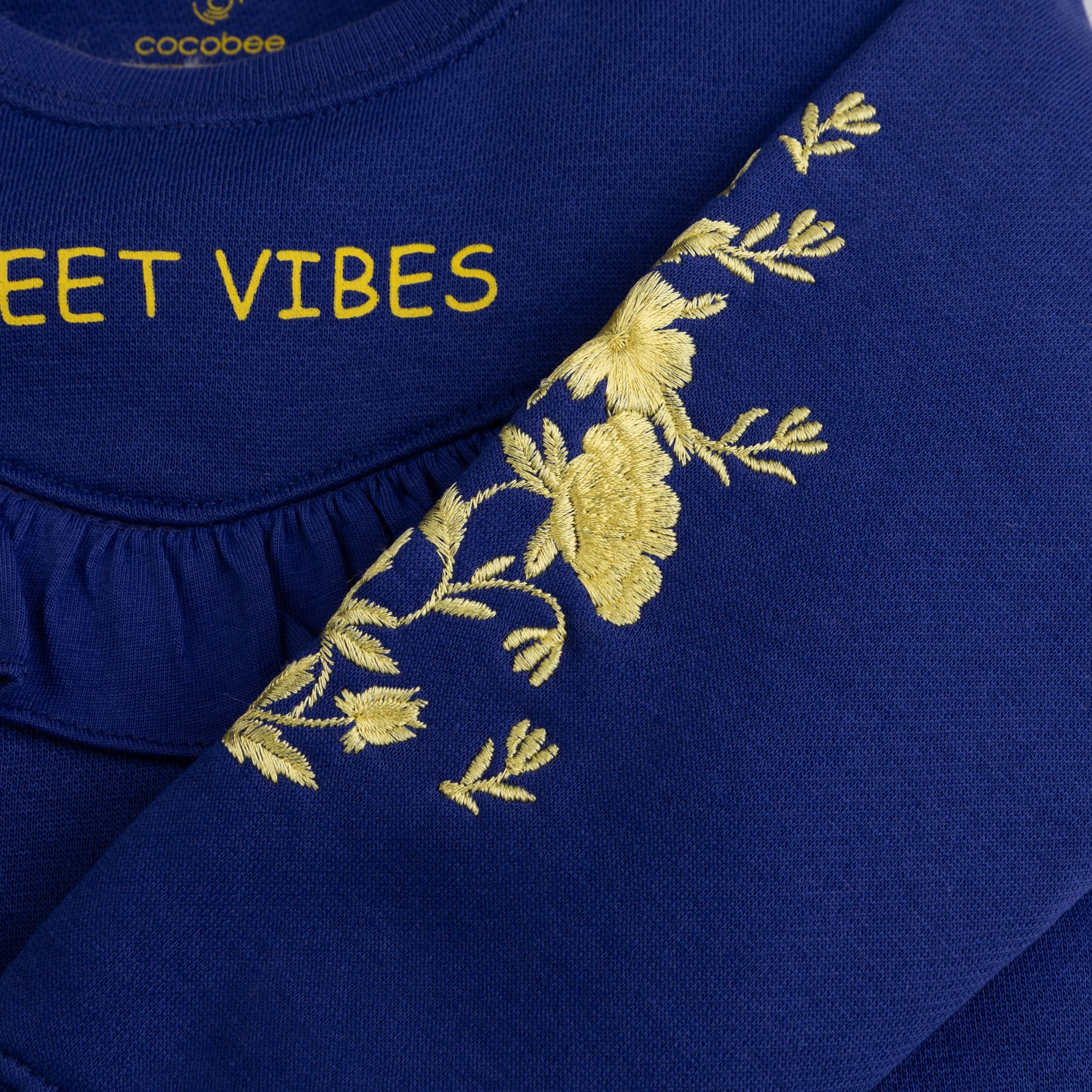 Sweet Blue Embroidered Sweatshirt - Image 3