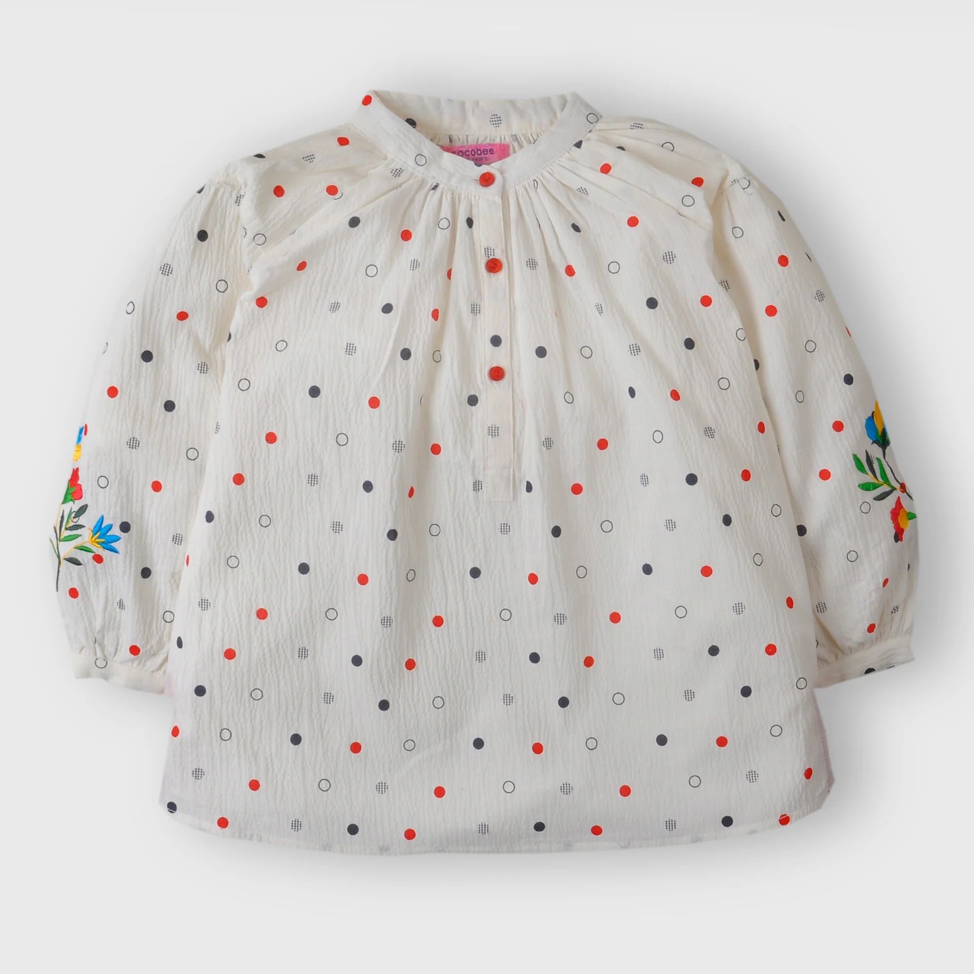 Dotted Crinkle Top