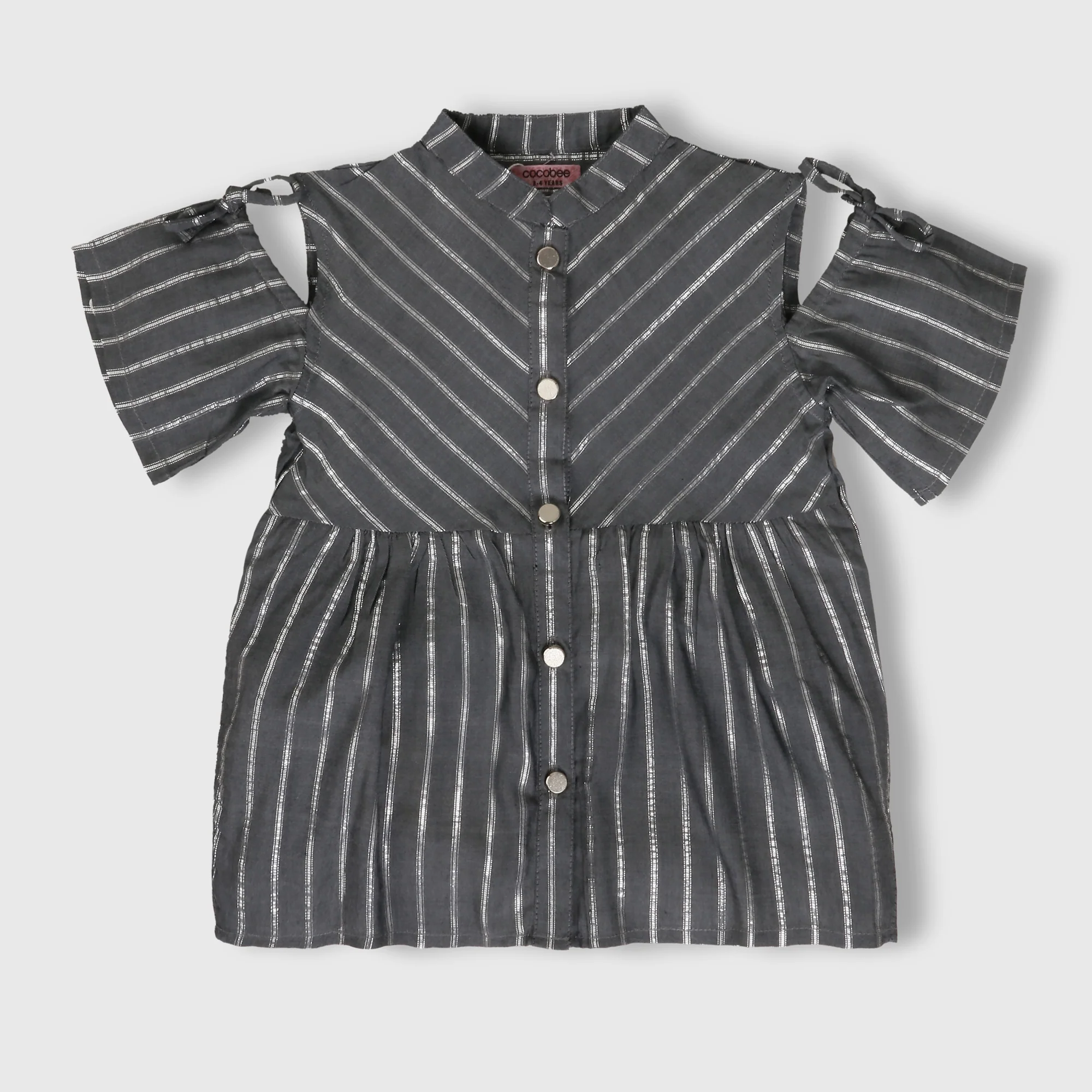 Silver Striped Top