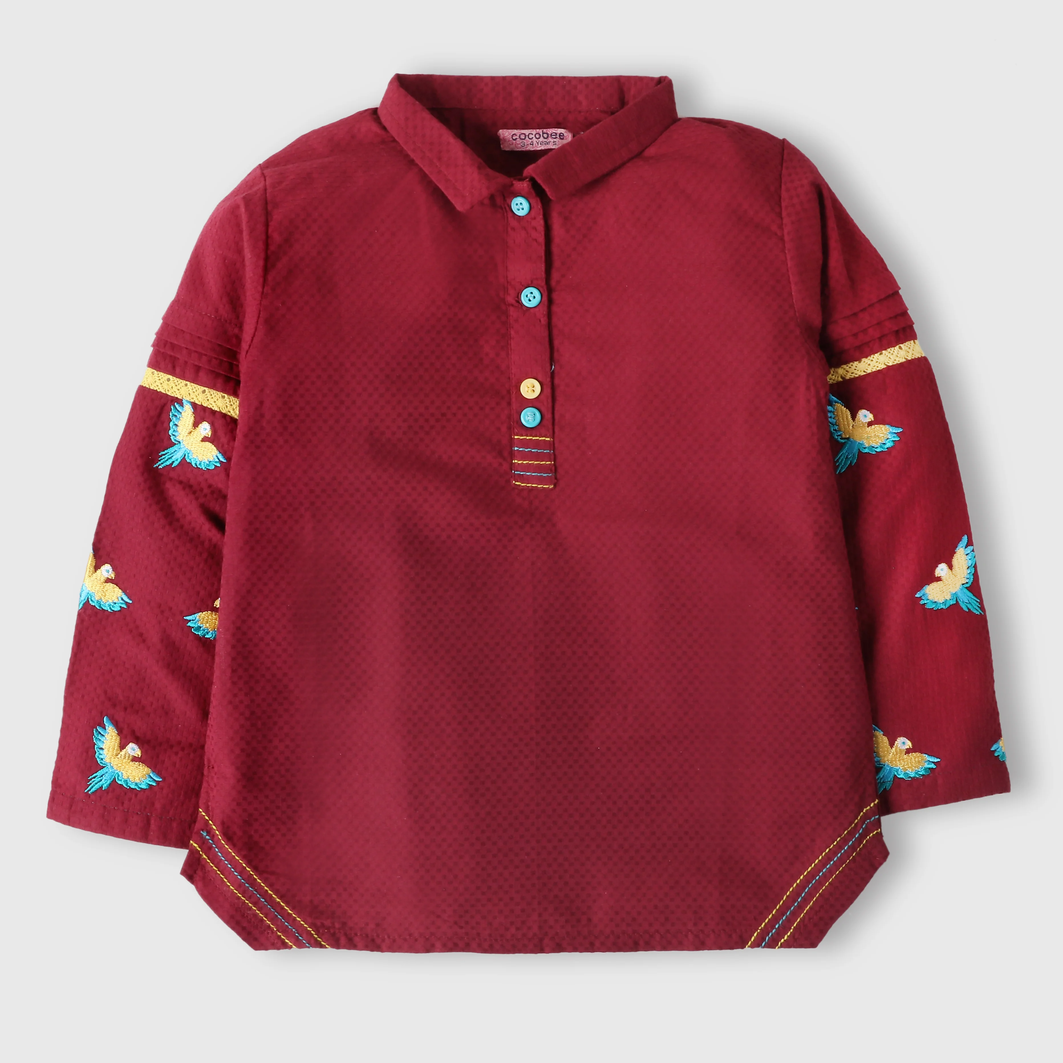 Maroon Tropical Top