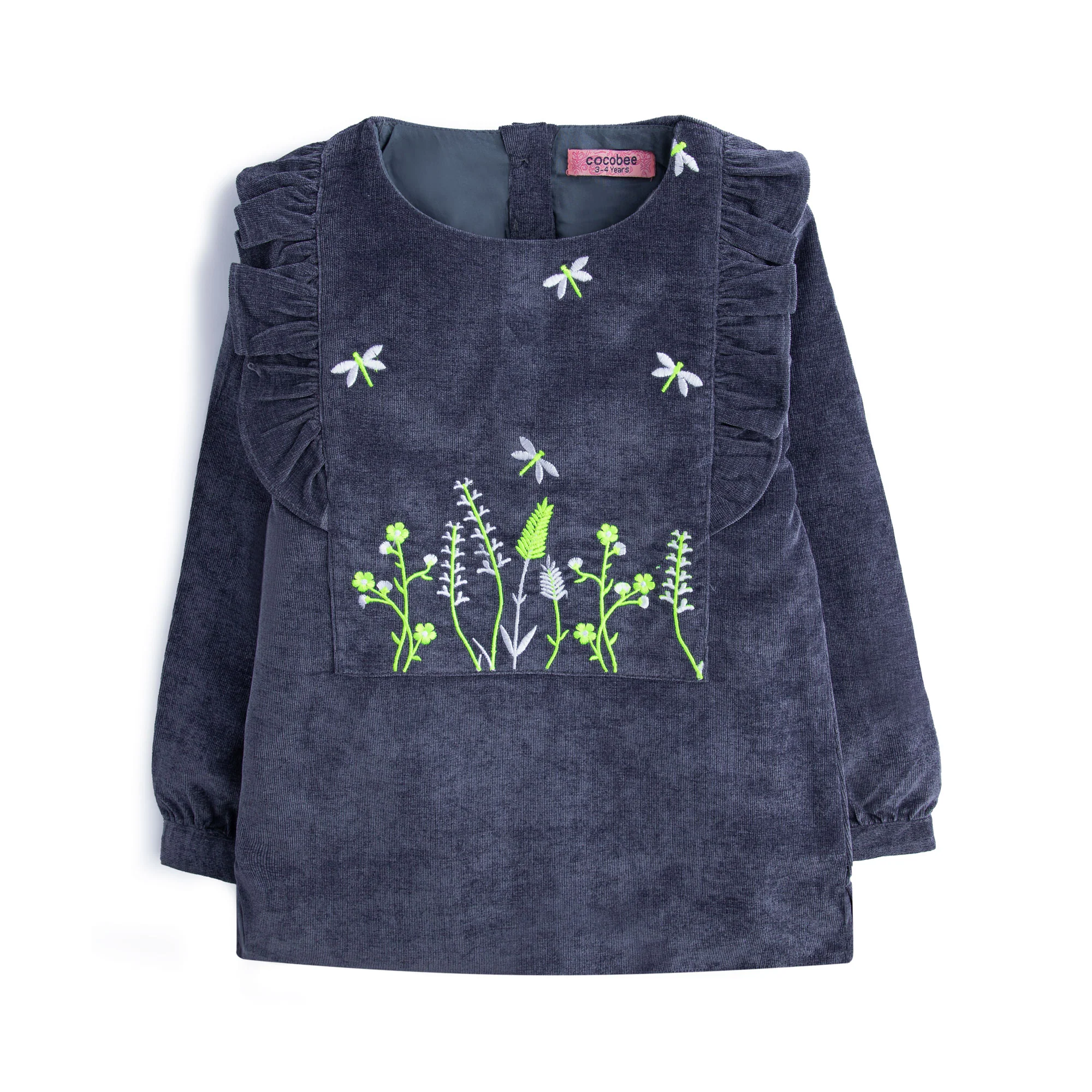 Charcoal Corduroy  Top