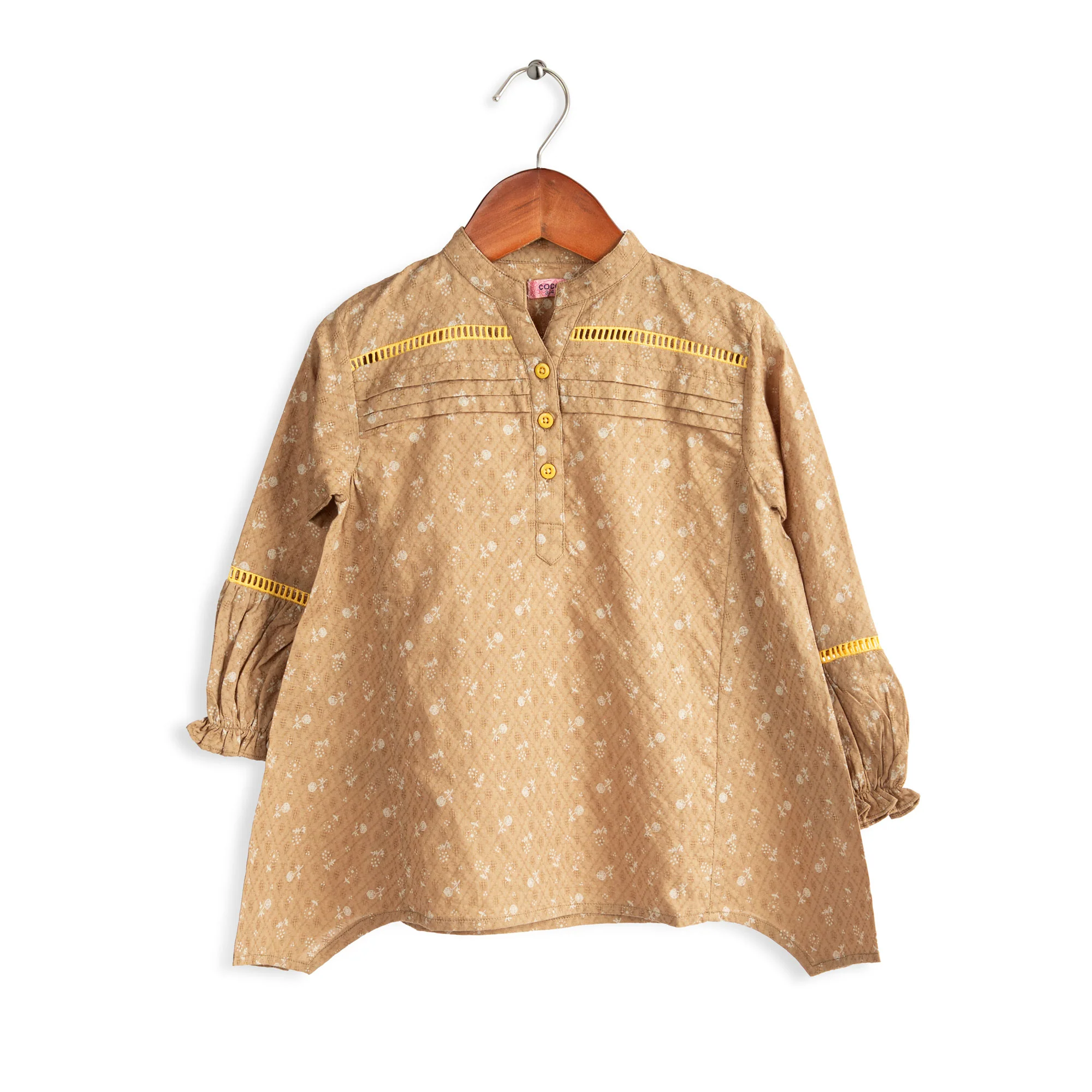 Beige Printed Top