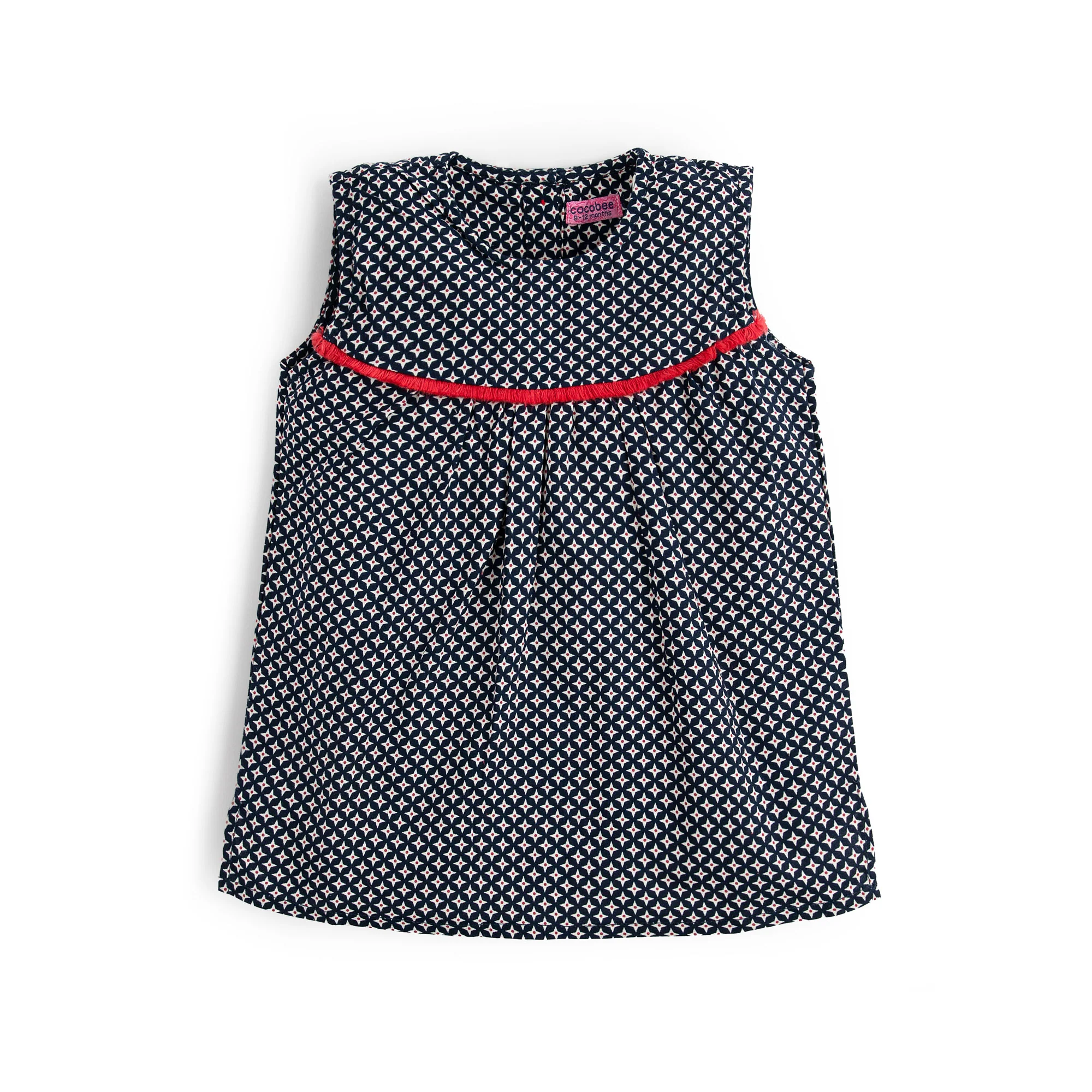 Navy Printed Top