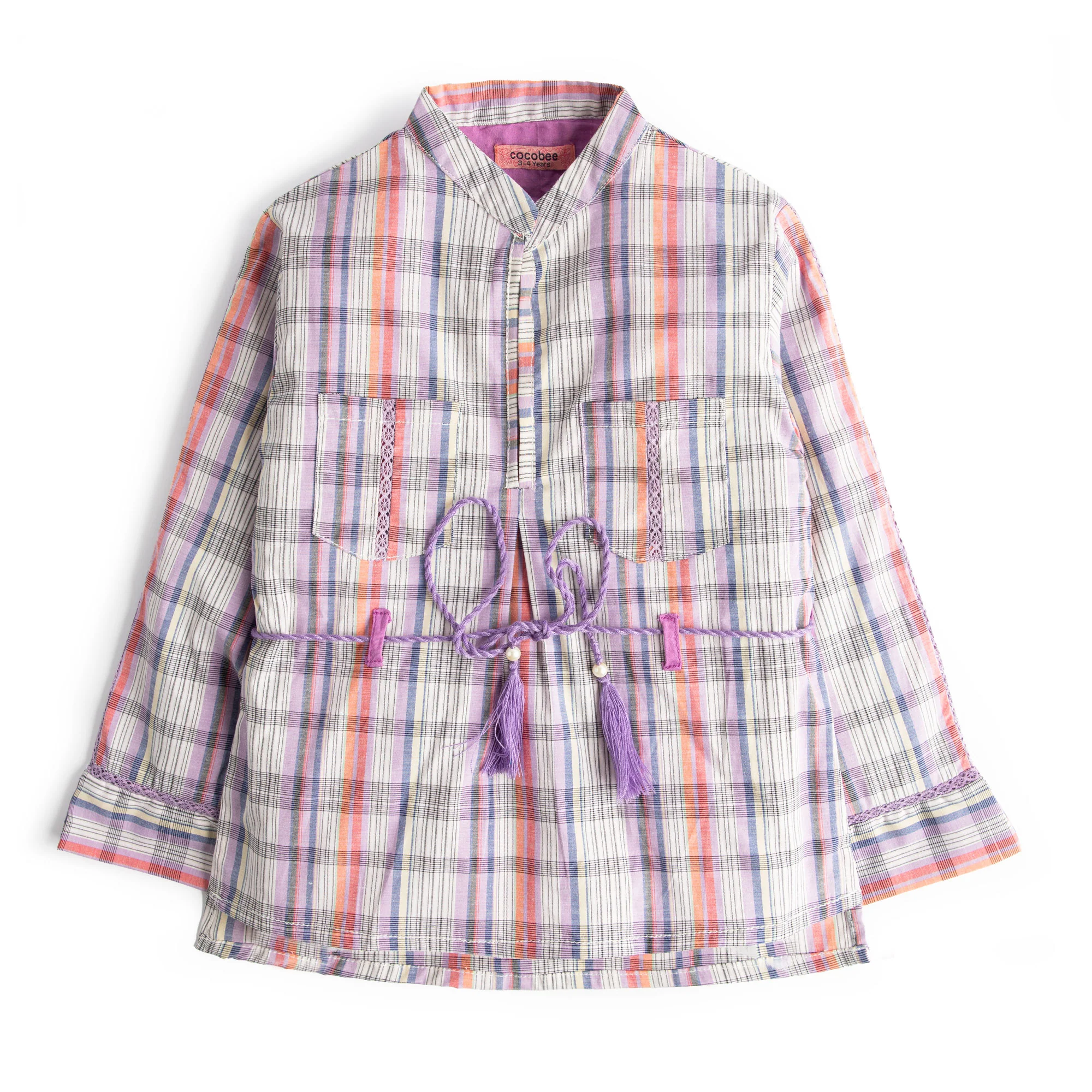 Mauve Check Top