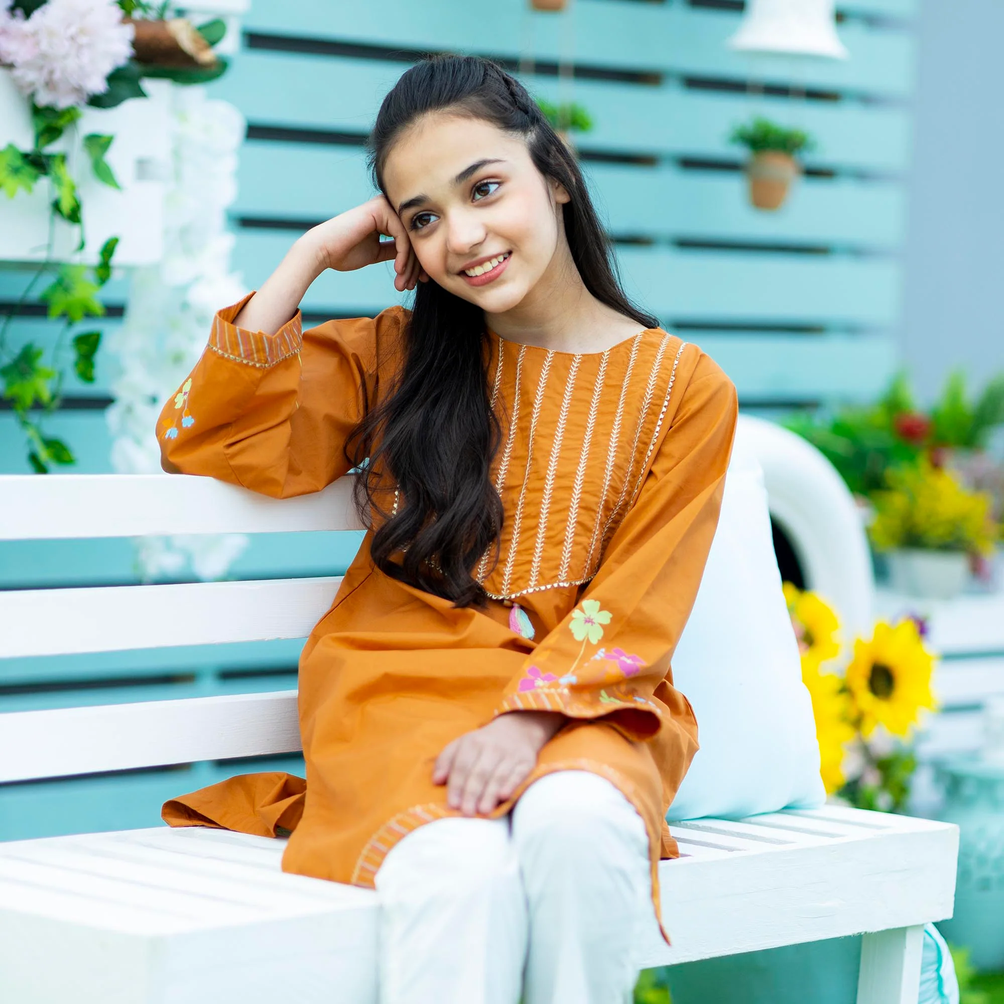 Embroidered Rusty Kurti - Image 2