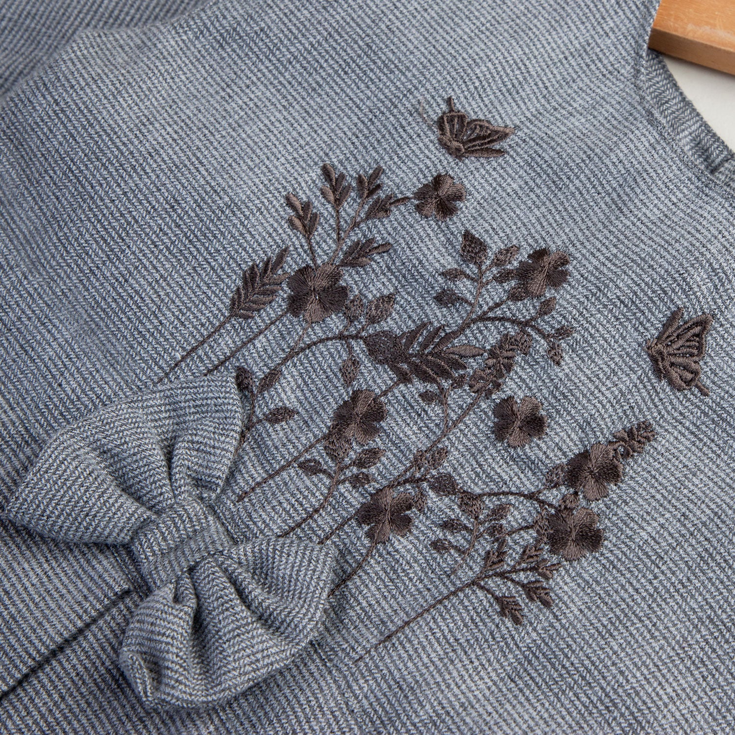 Thrilling Grey Embroidered Top - Image 2