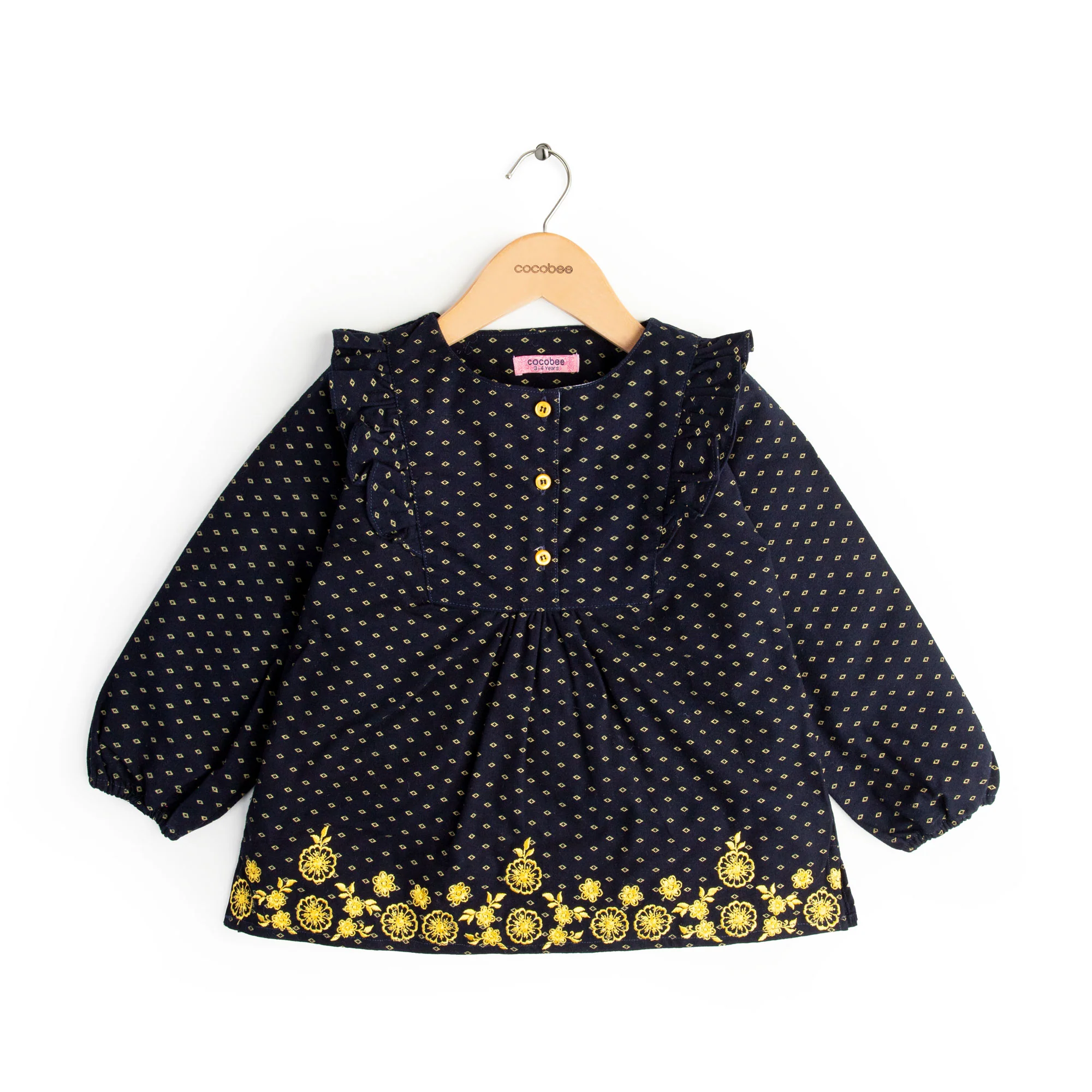 Blue Embroidered Top