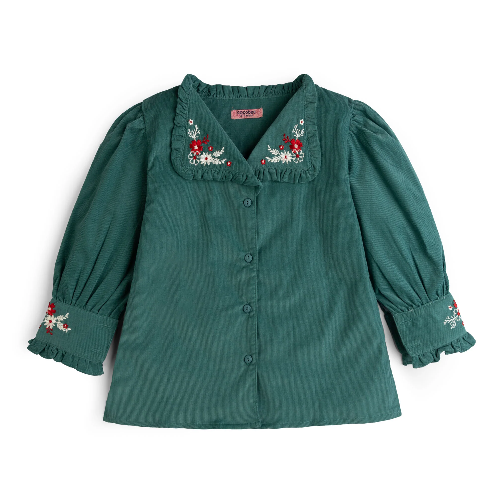 Greenish Embroidered Top