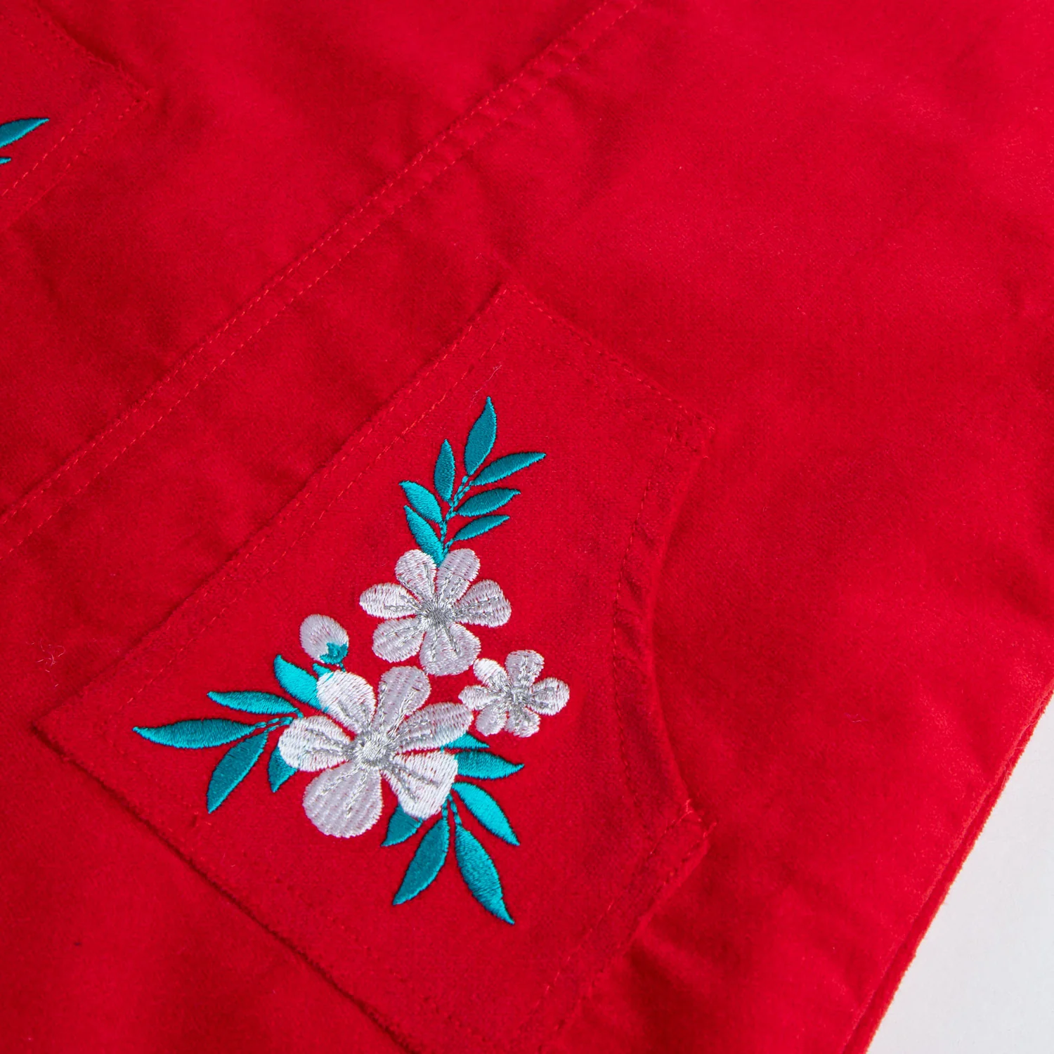 Red Flamed Embroidered Top - Image 2