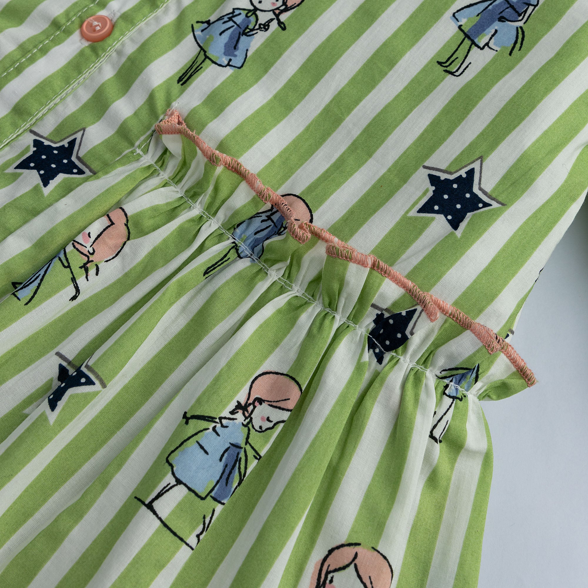 Striper Green Printed Top - Image 2