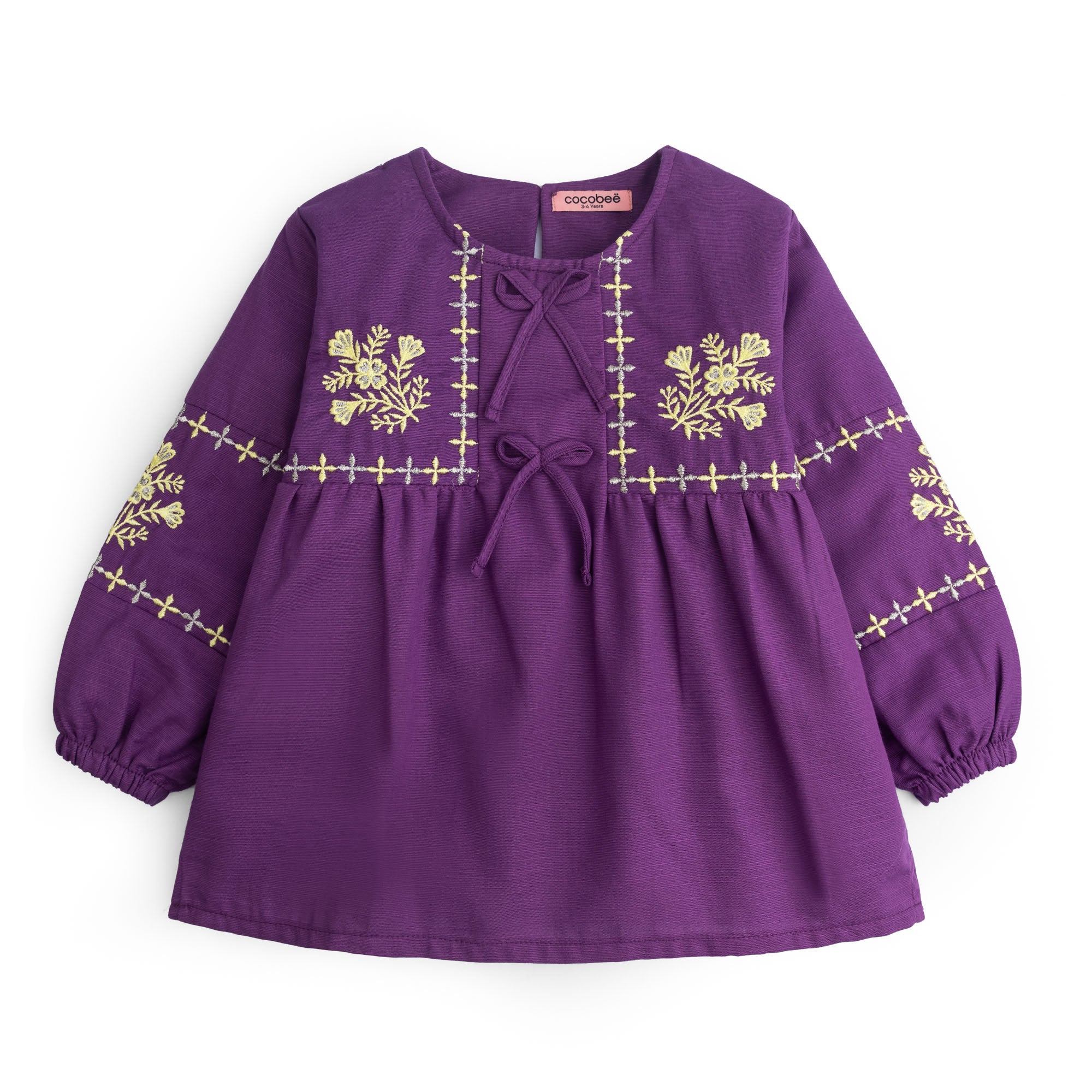 Mystic Purple Embroidered Top