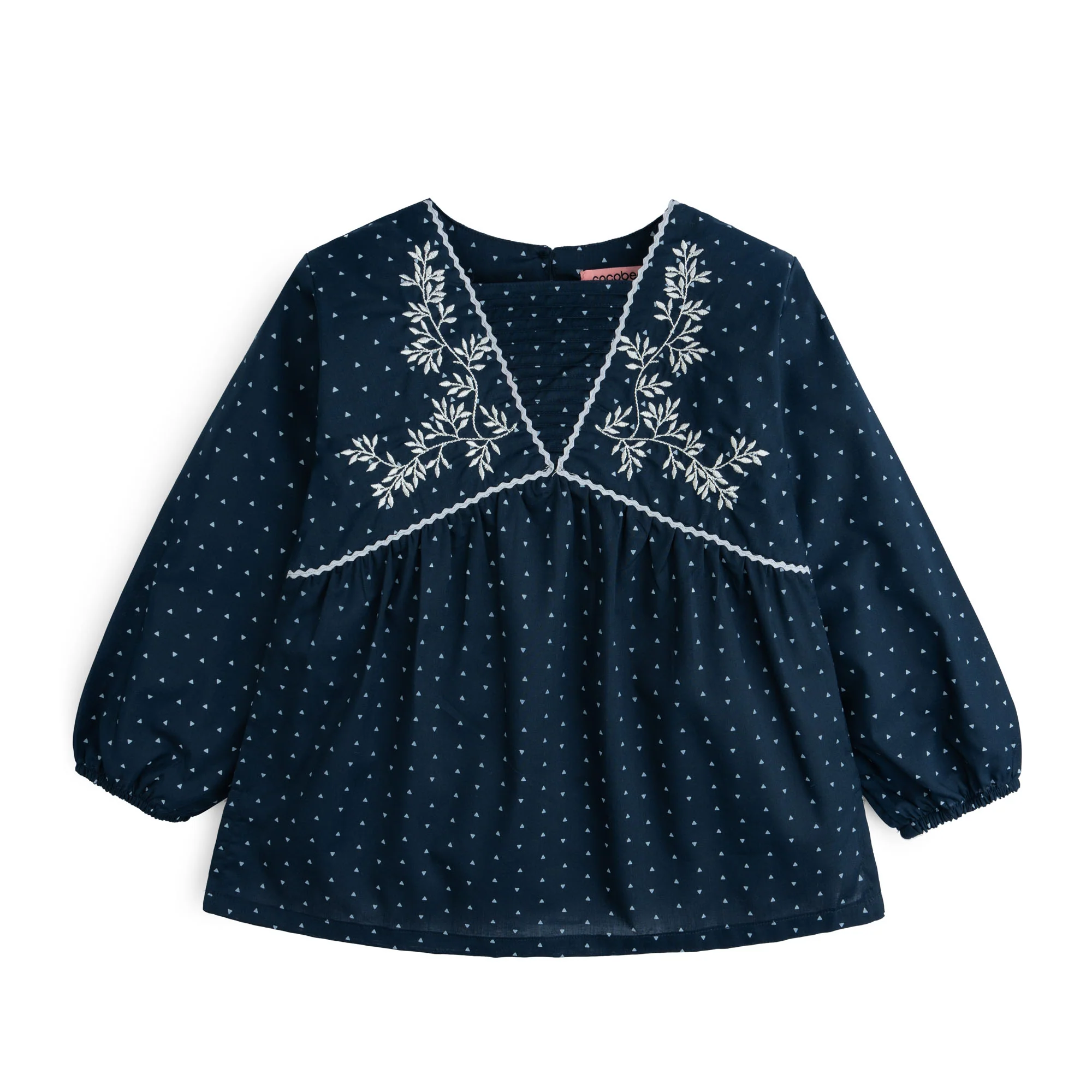Deep Blue Embroidered Top