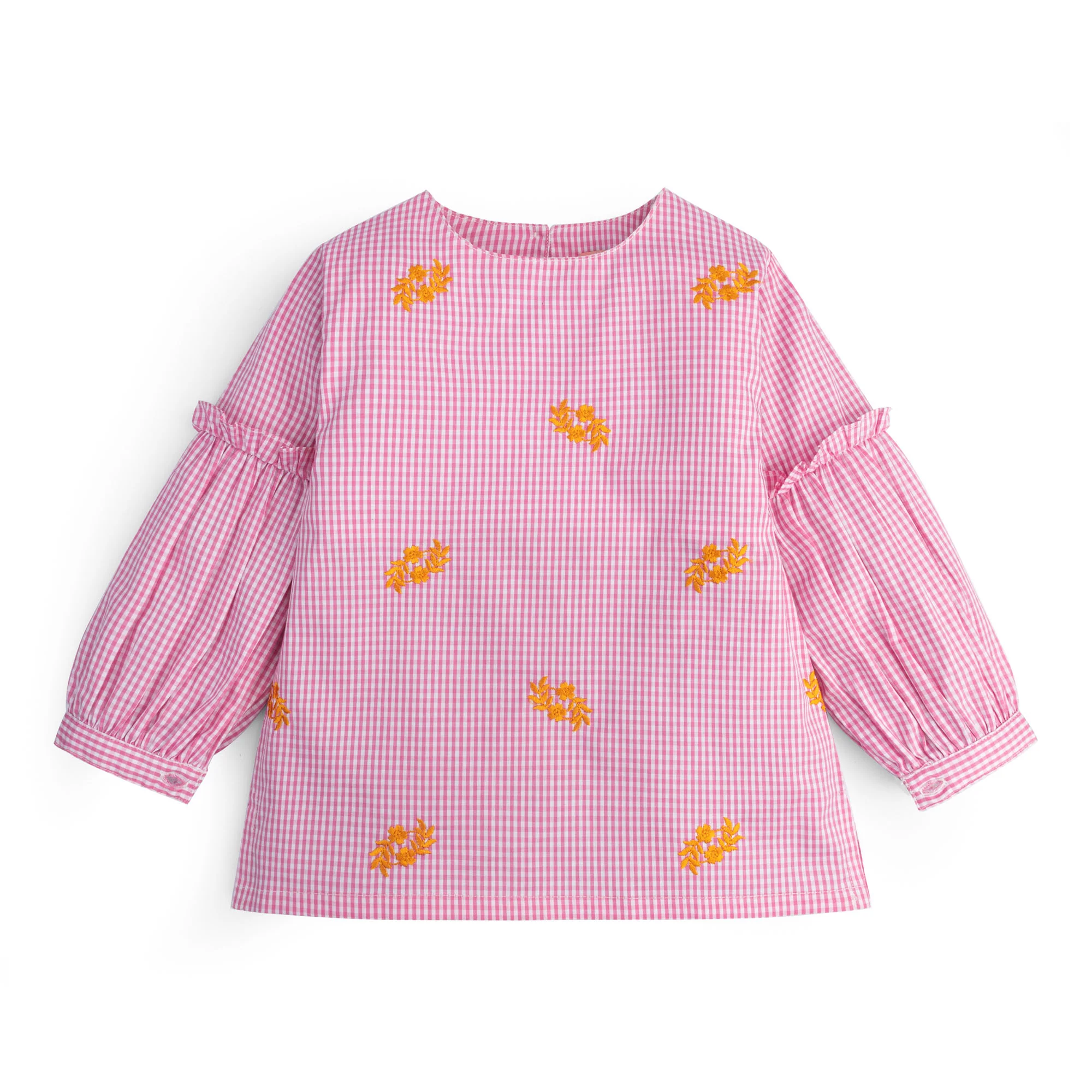 Peony Pink Embroidered Top