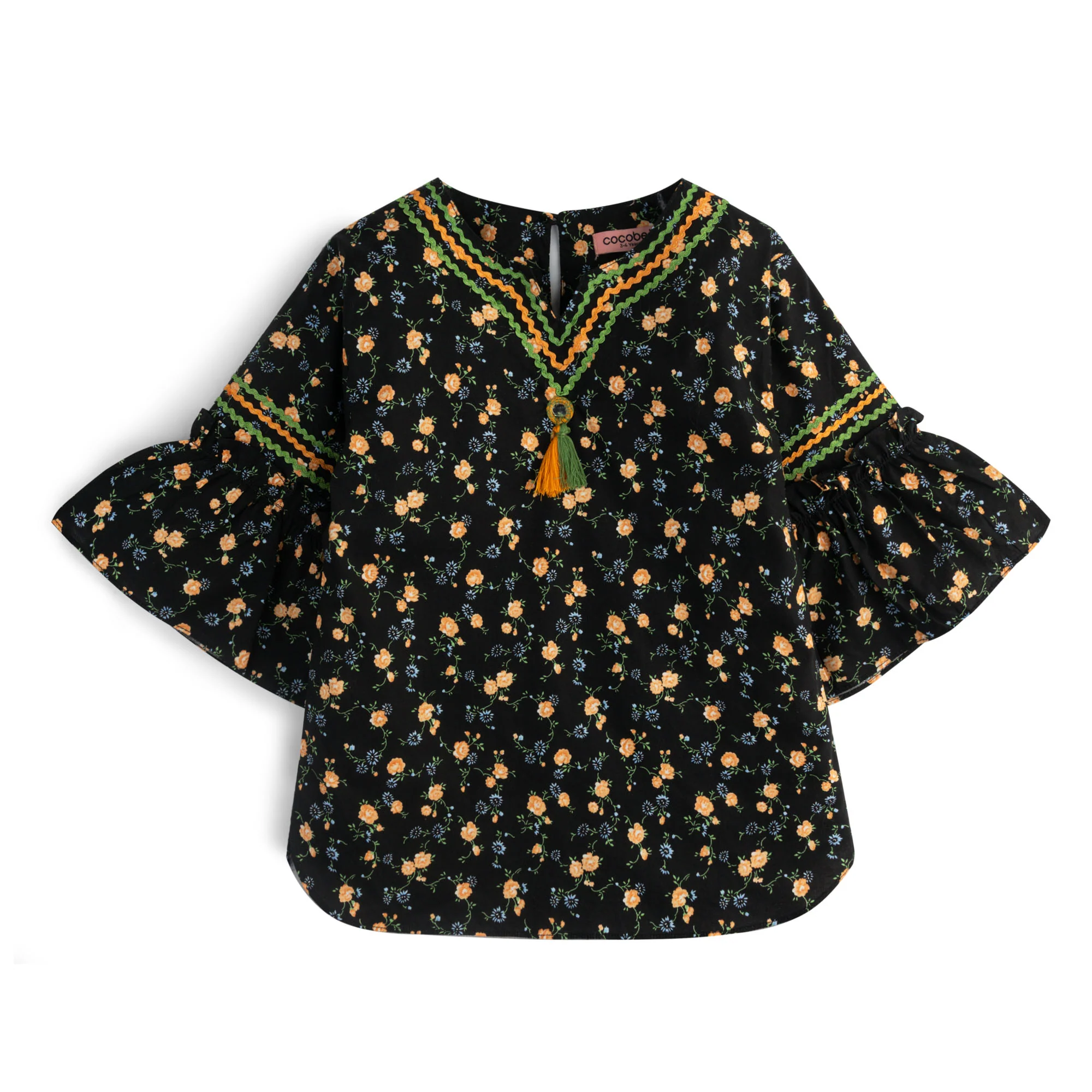 Dark Bloom Printed Top