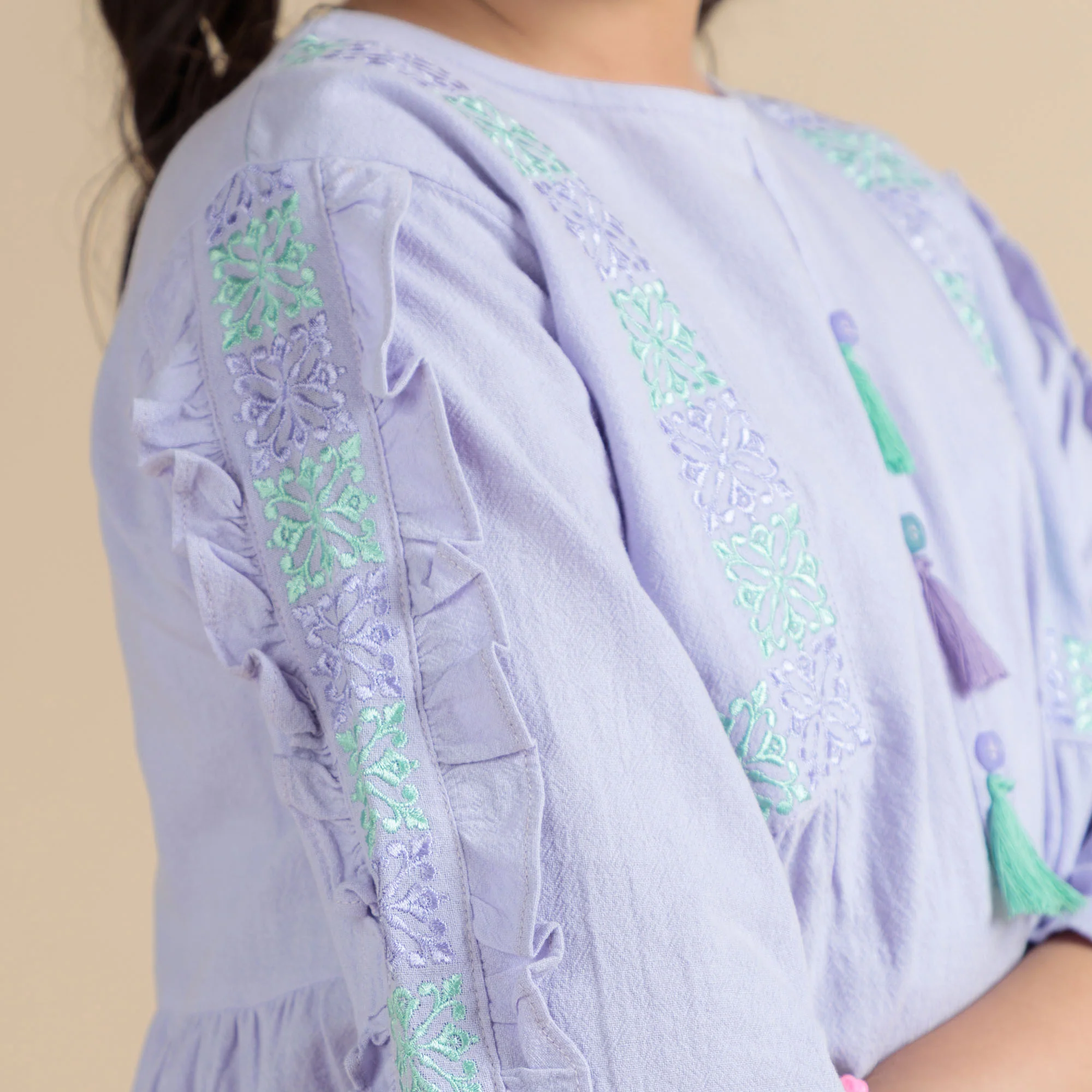 Lilac Soft Embroidered Top - Image 4