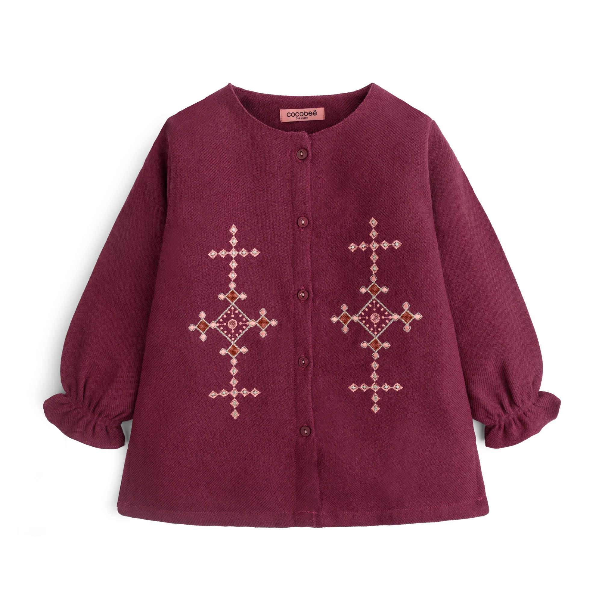 Berry Cross Stitch Top