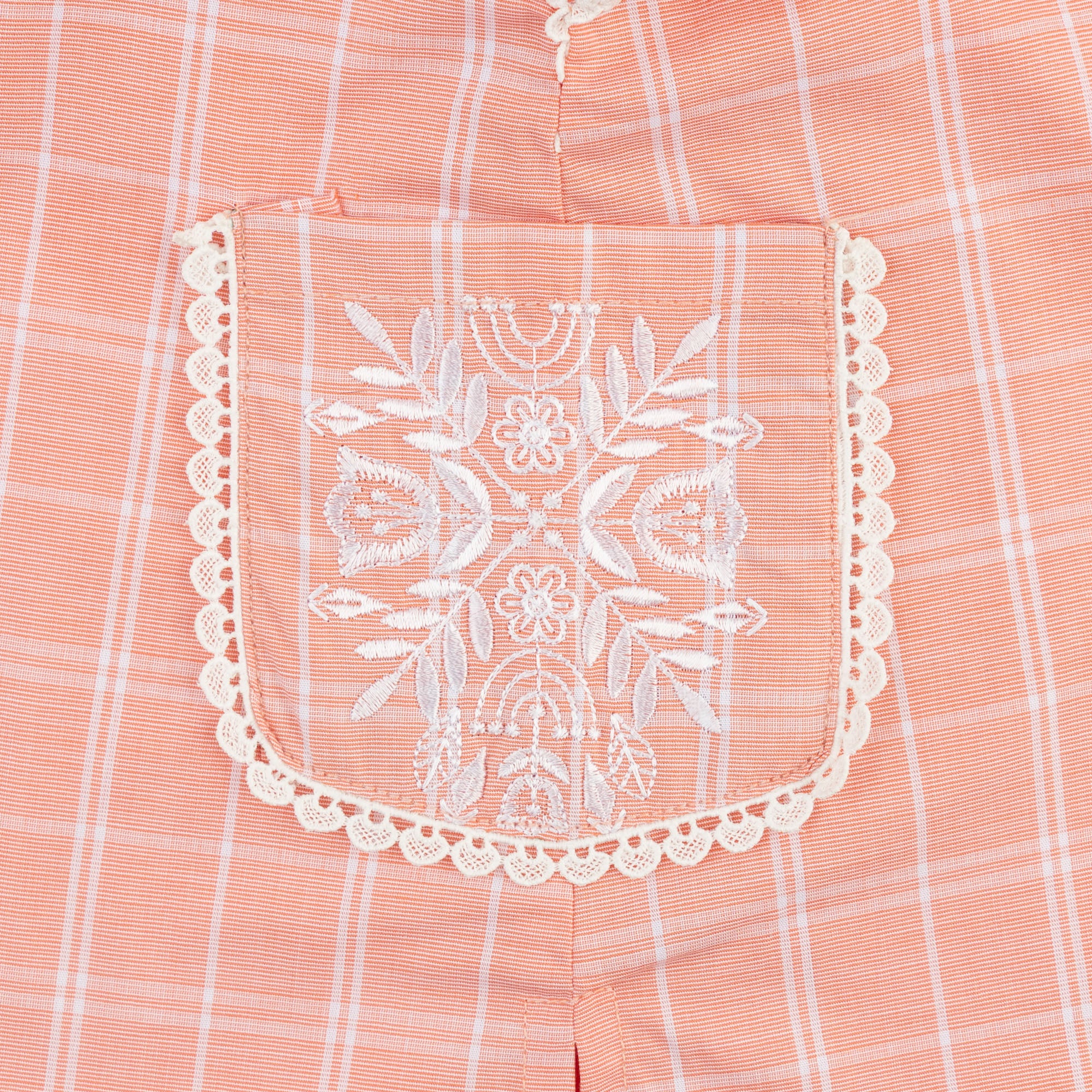 Pastel Check Embroidered Top - Image 2