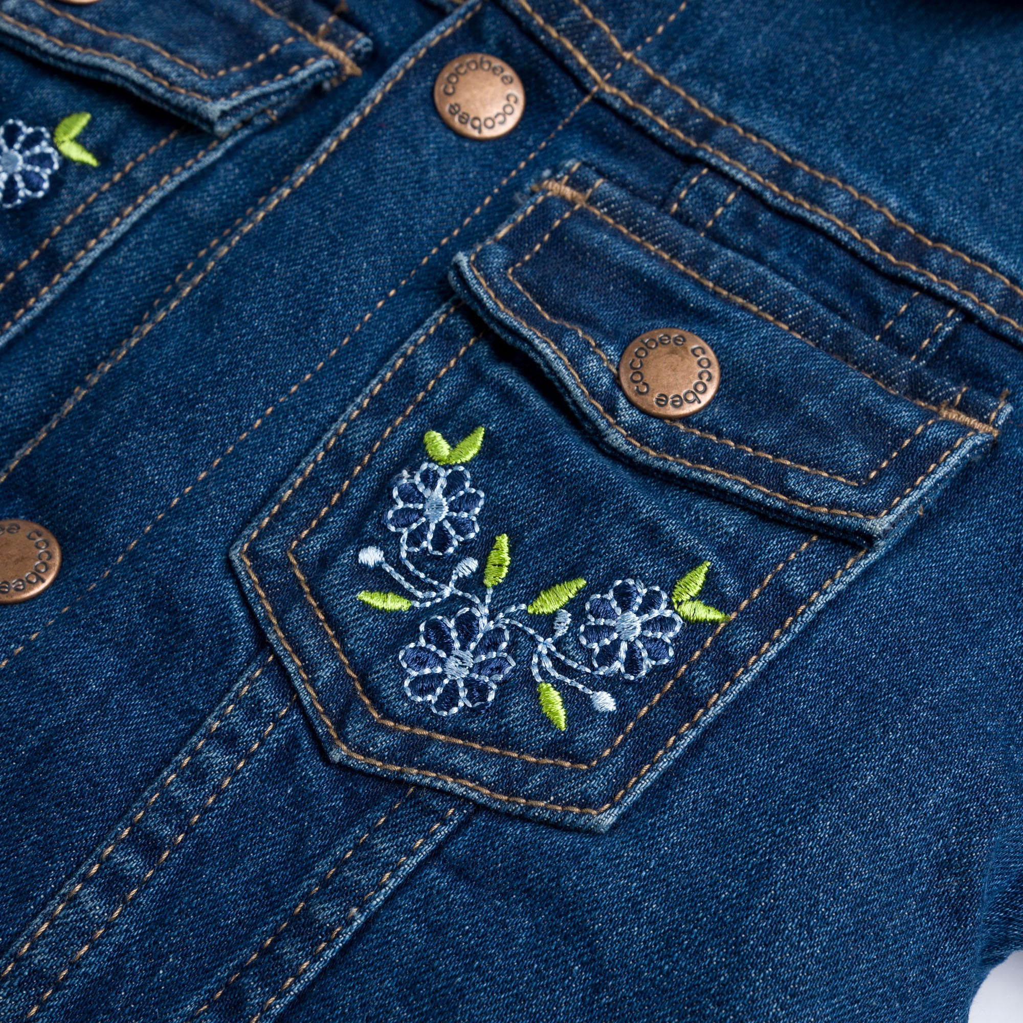 Embroidered denim jacket - Image 3