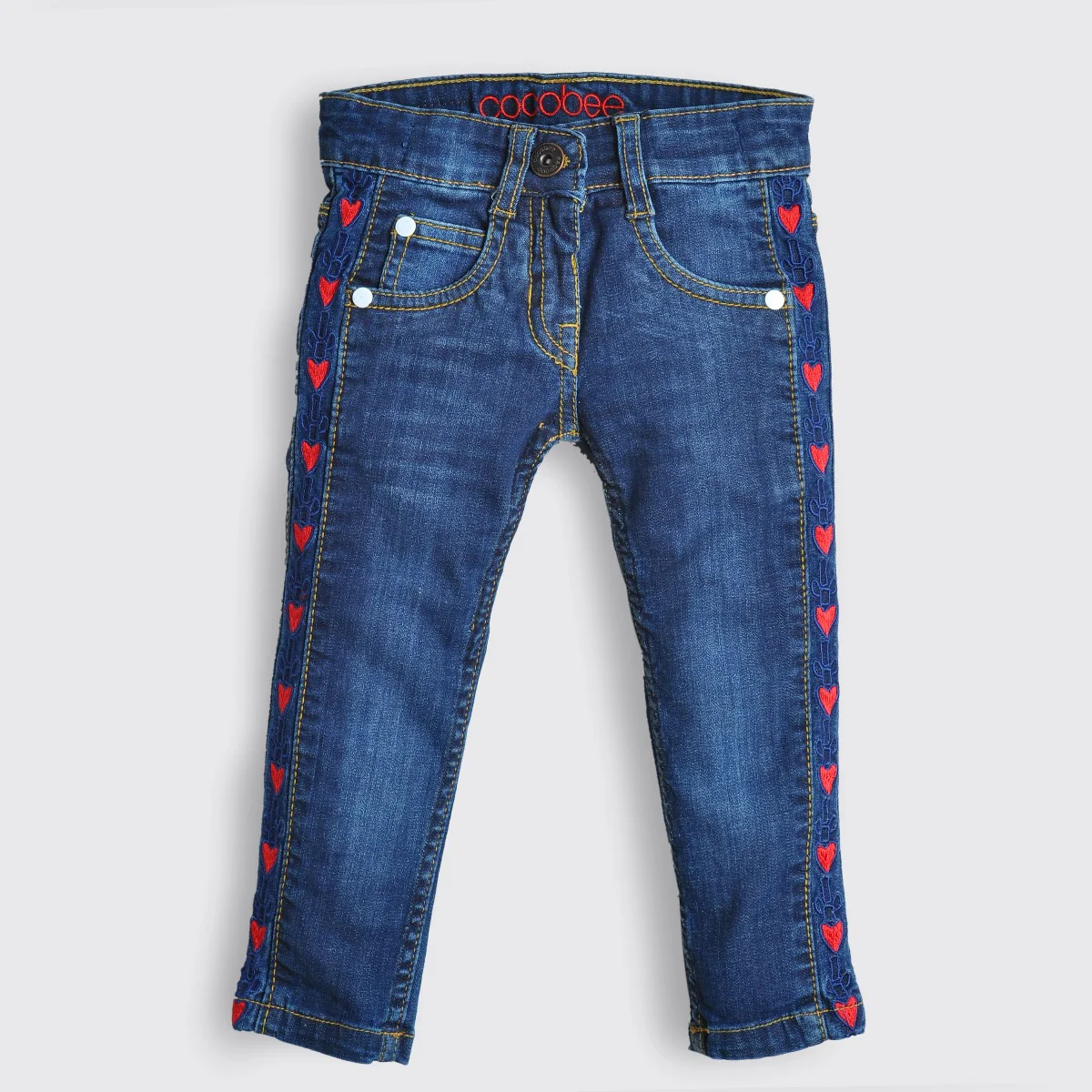 Heart Striped Jeans