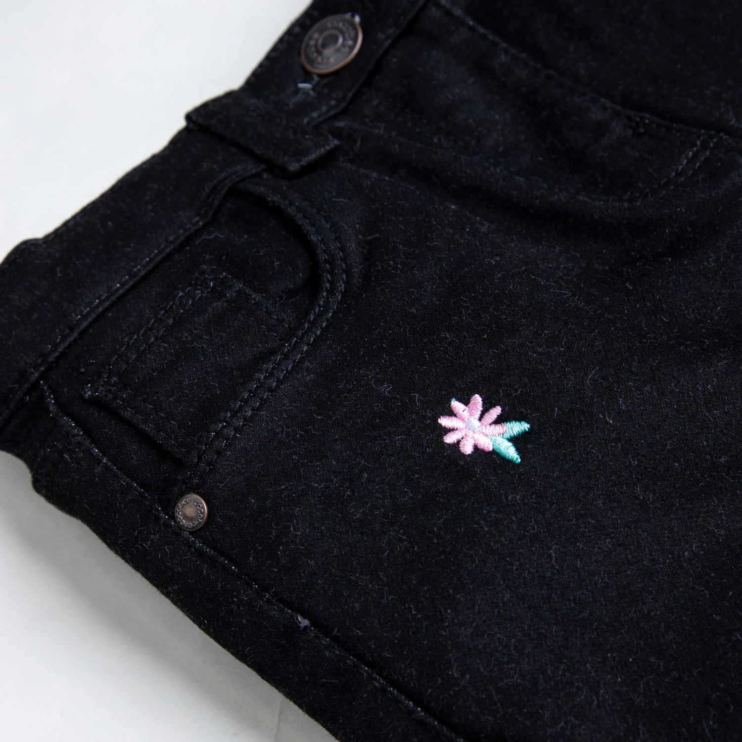 Girls Embroidered Denim - Image 2