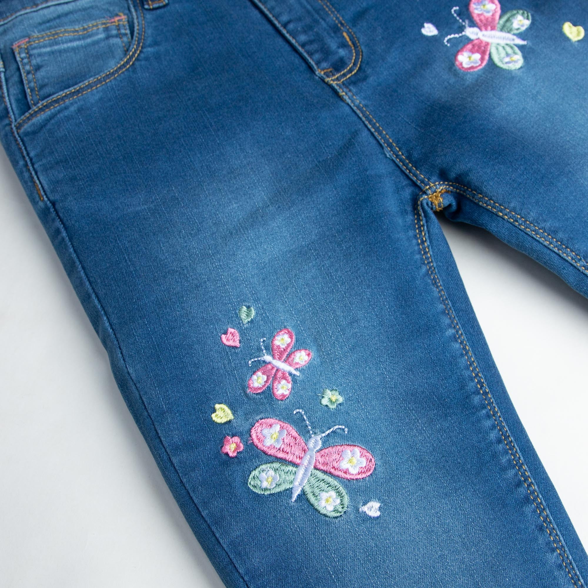 Whispering Blue Embroidered Denim - Image 3