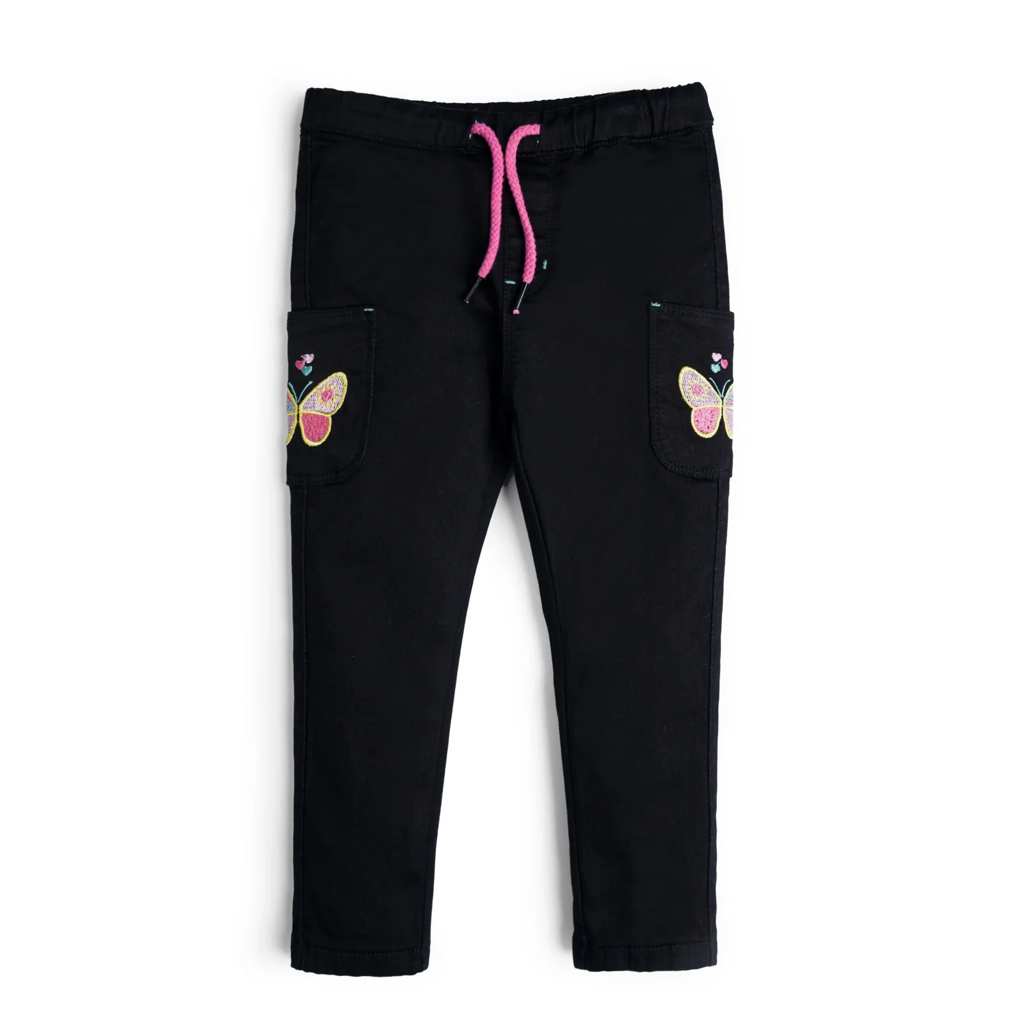 Jet Black Embroidered Denim - Image 3