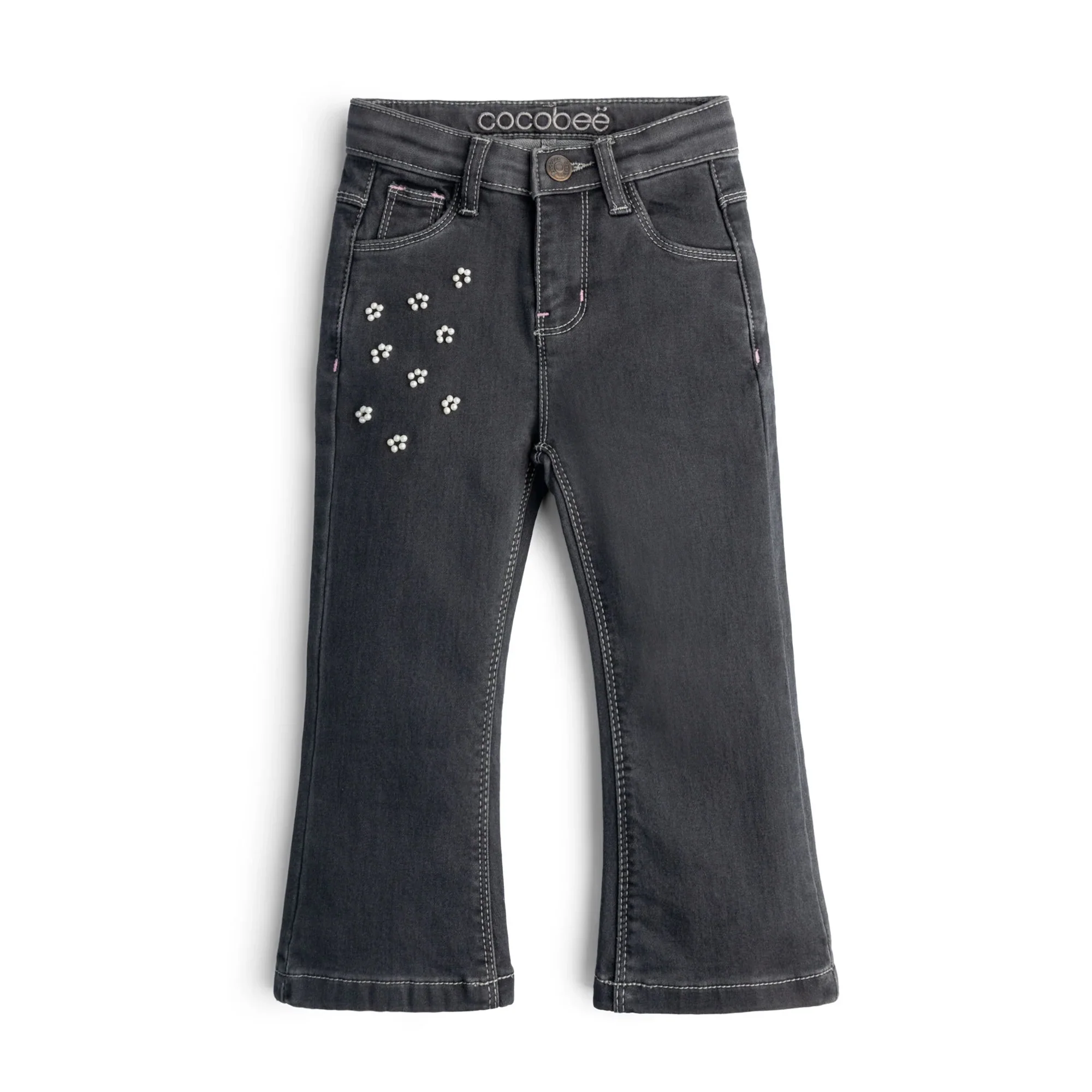 Flare-Fit Charcoal Denim