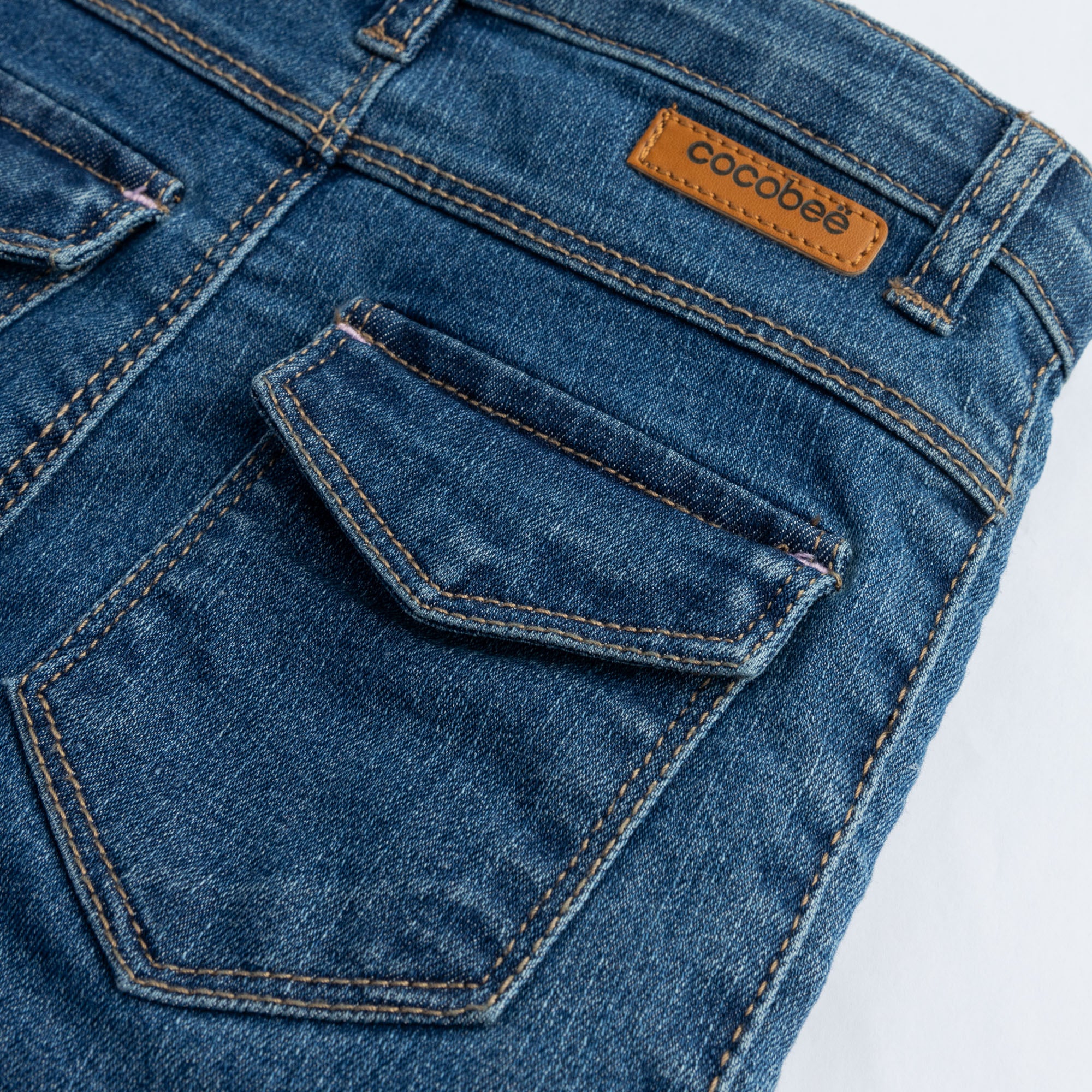 Slim-Fit Blue Embroidered Jeans - Image 3