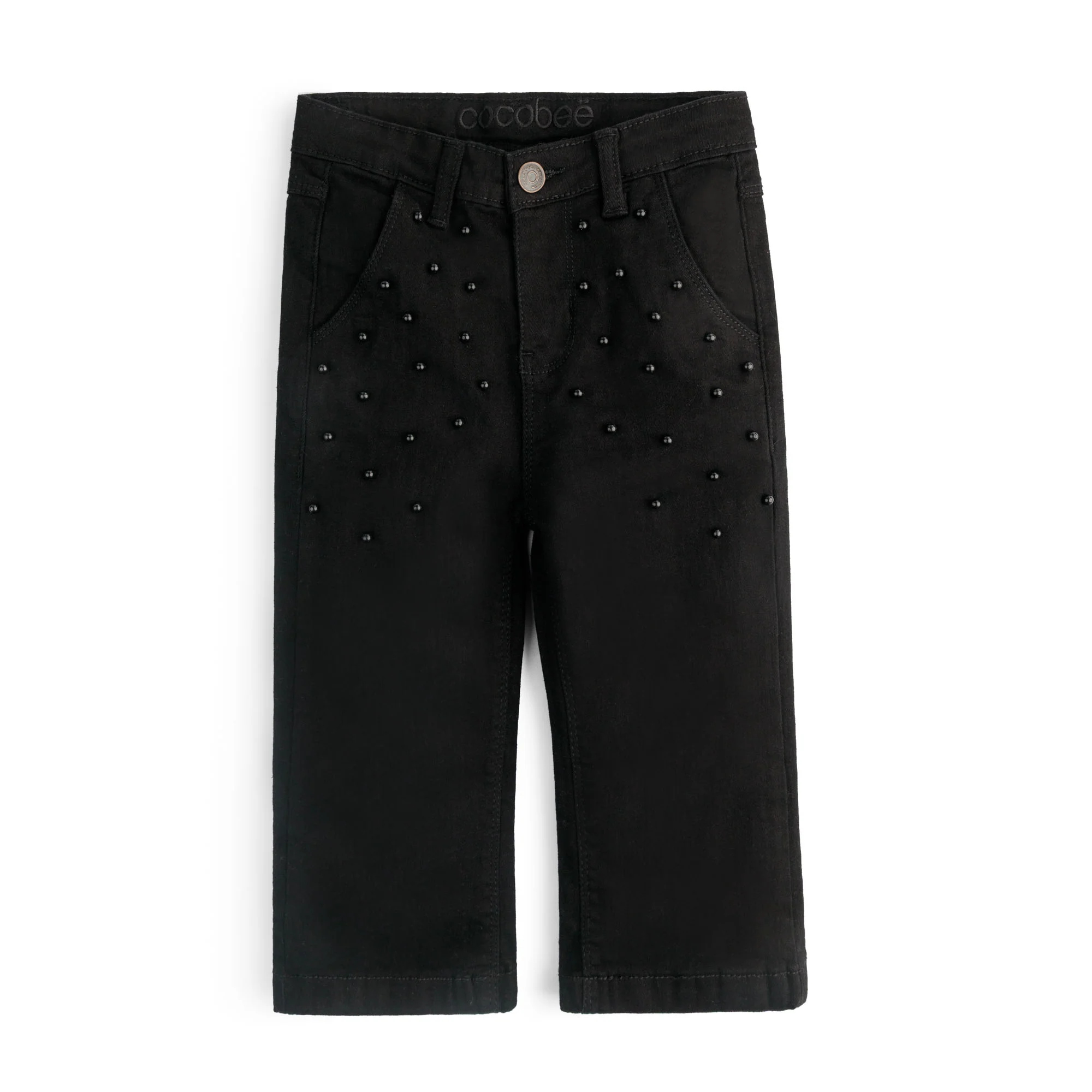 Black Studded Denim