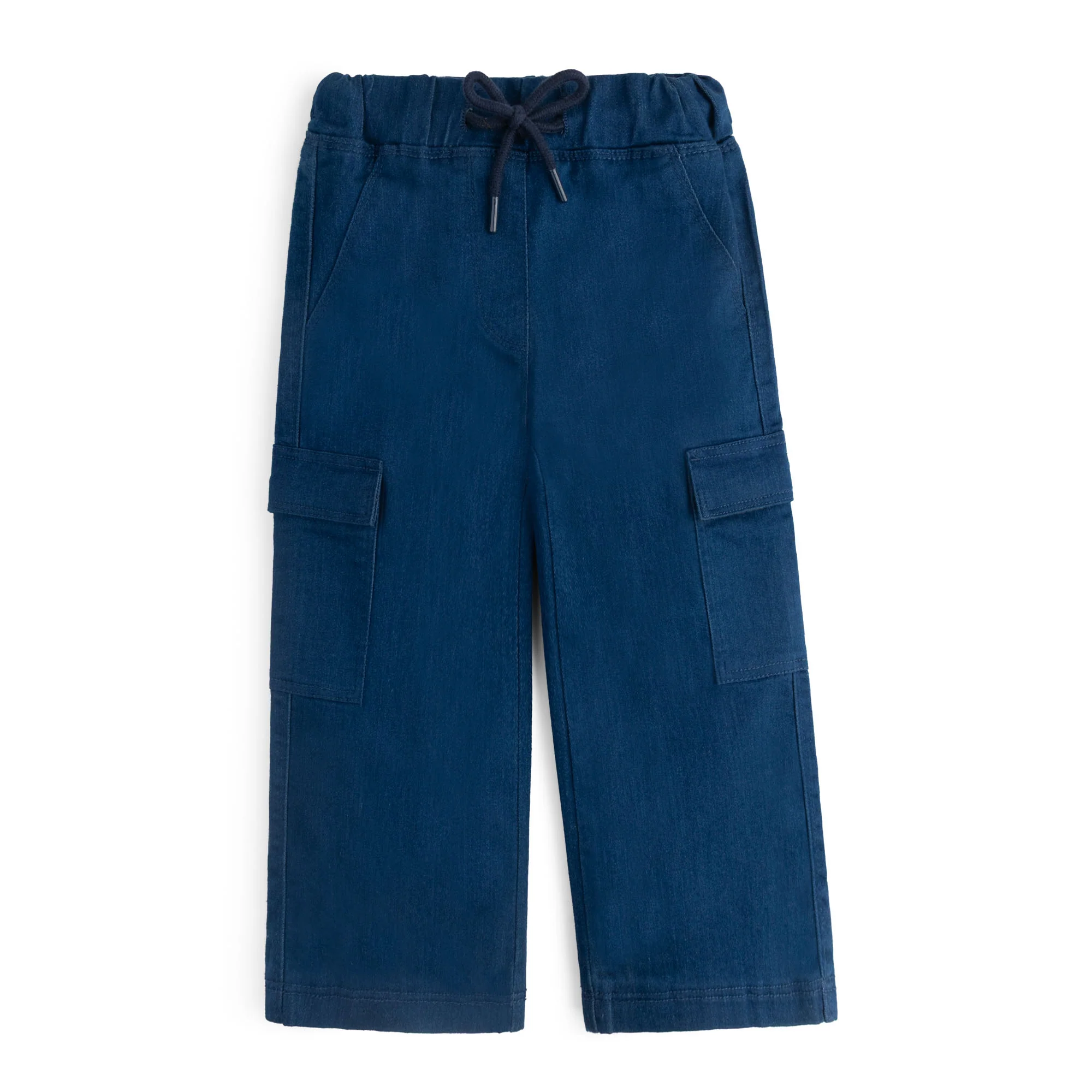 Ink-Blue Cargo Denim