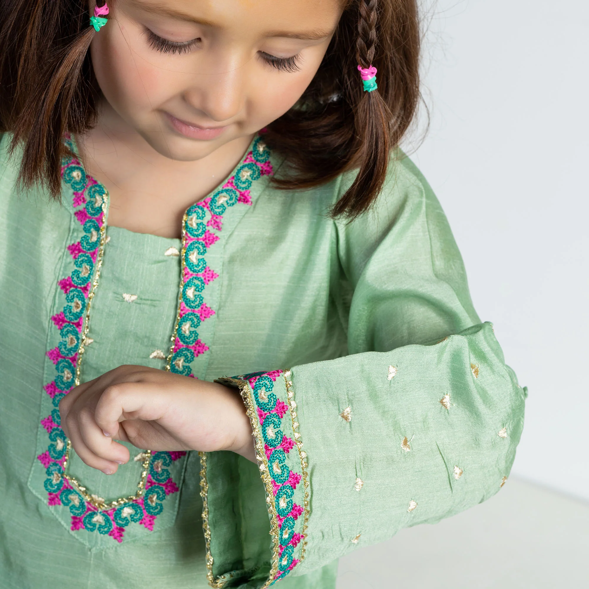 Pistacia Green Embroidered 3-Piece - Image 2