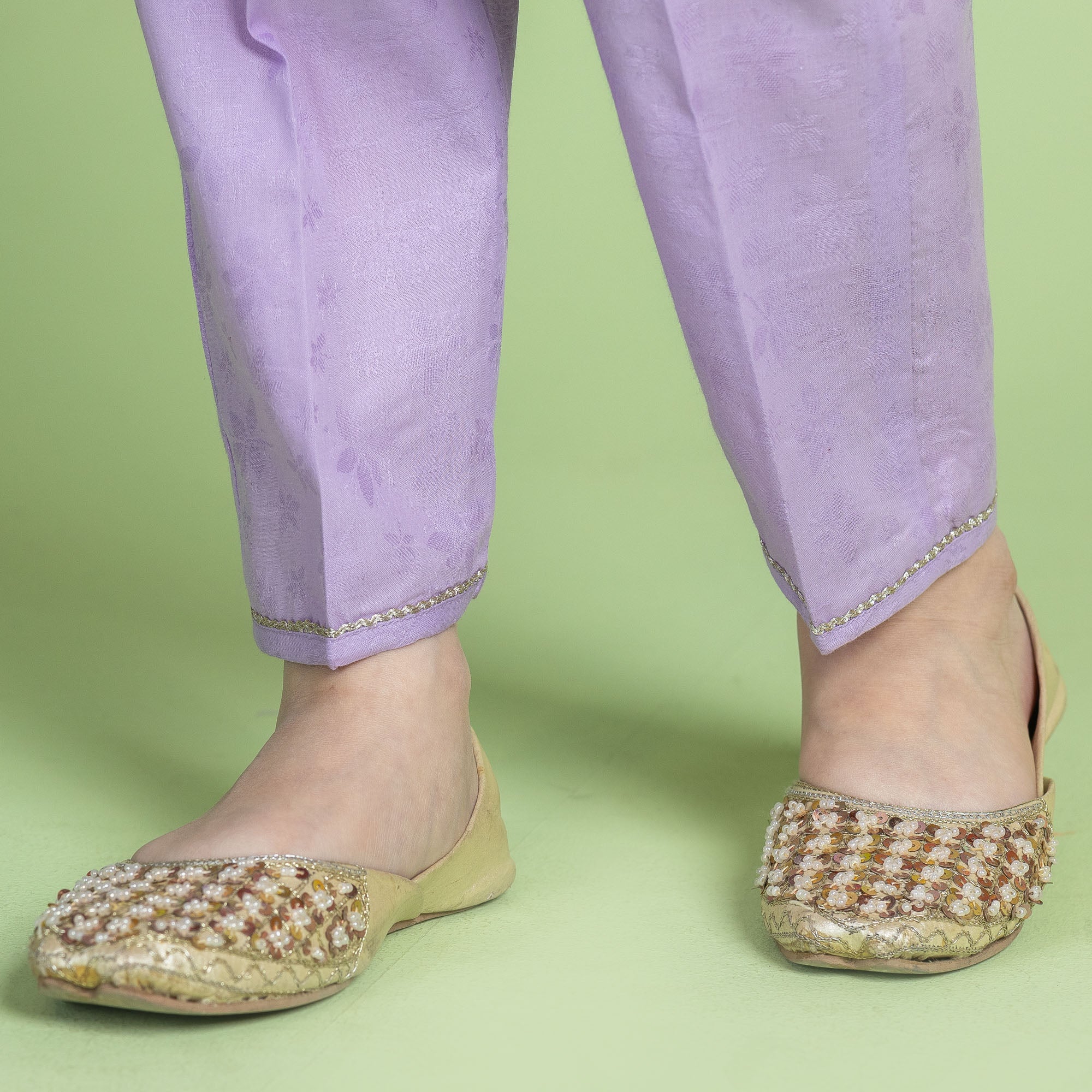 Light Purple Embroidered Suit - Image 5