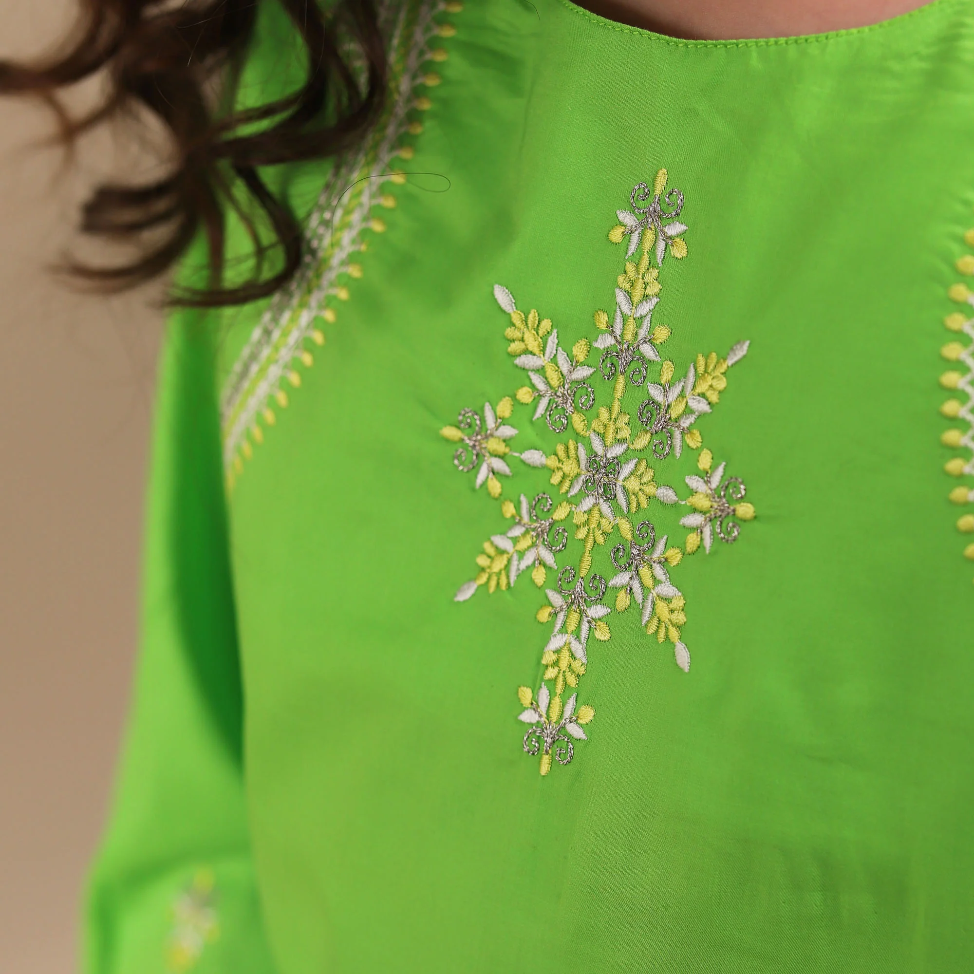 Zesty Green Embellished Two-Piece - Image 5